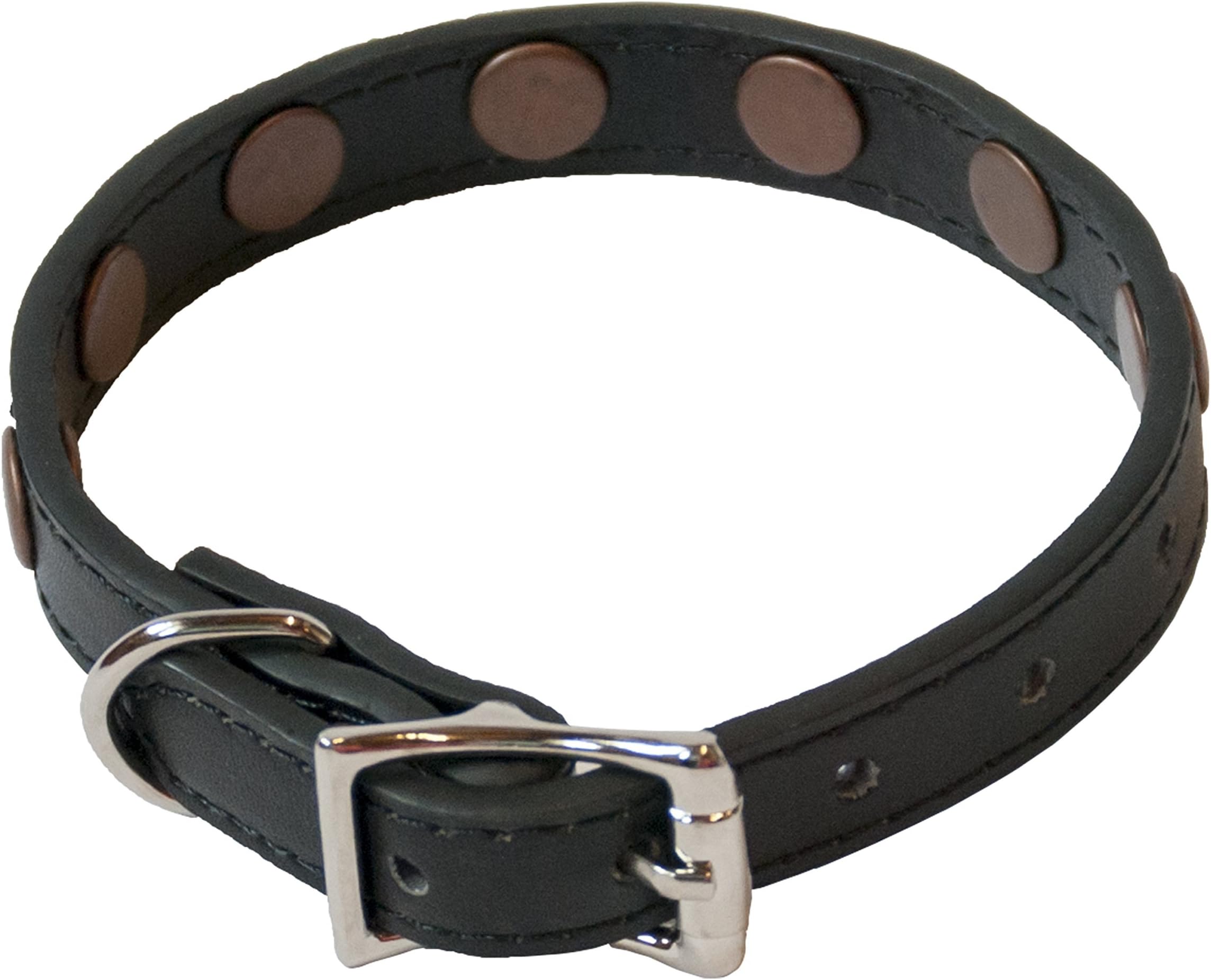 Homeopathic Therapeutic Dog Collar Copper Studded Collar, Small