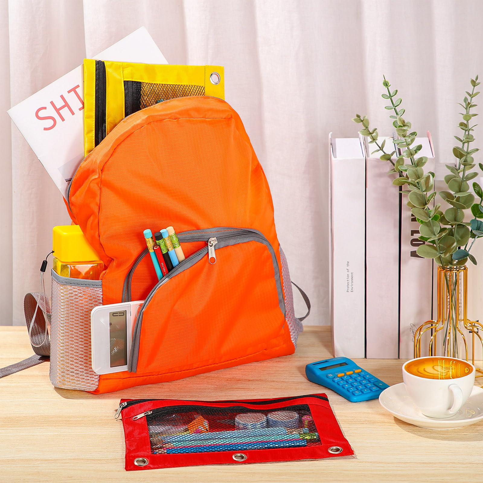 48 Sets Schulbedarf: 48 Rucksäcke, 48 Wasserflaschen, 48 Federmäppchen, Großschüler, Rucksack, Spenden-Set für Schule, Klassenzimmer, Studenten