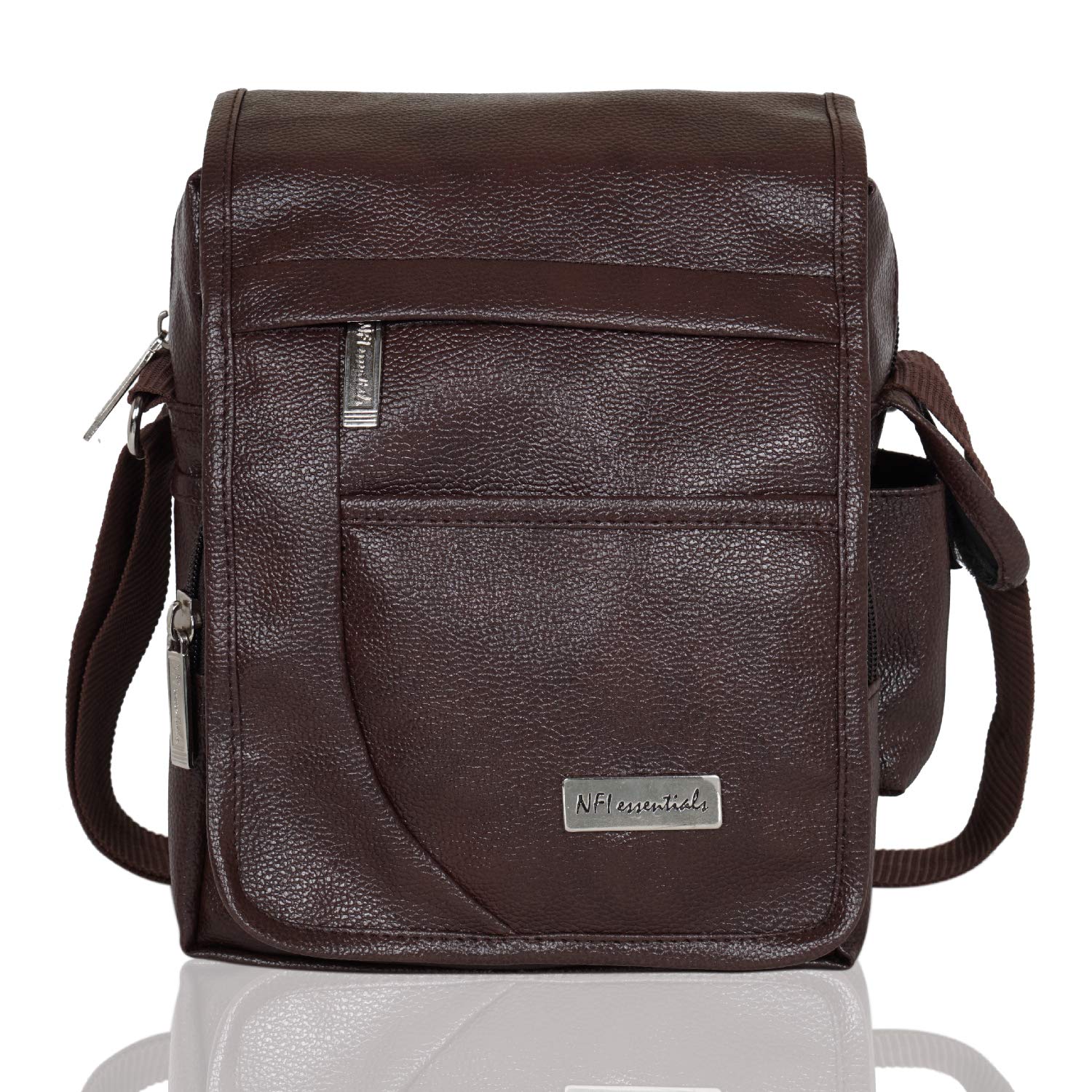 Men's Leather Sling Bag Stylish Cross Body Travel Office Business Messenger Bag for Men & Women-image-21