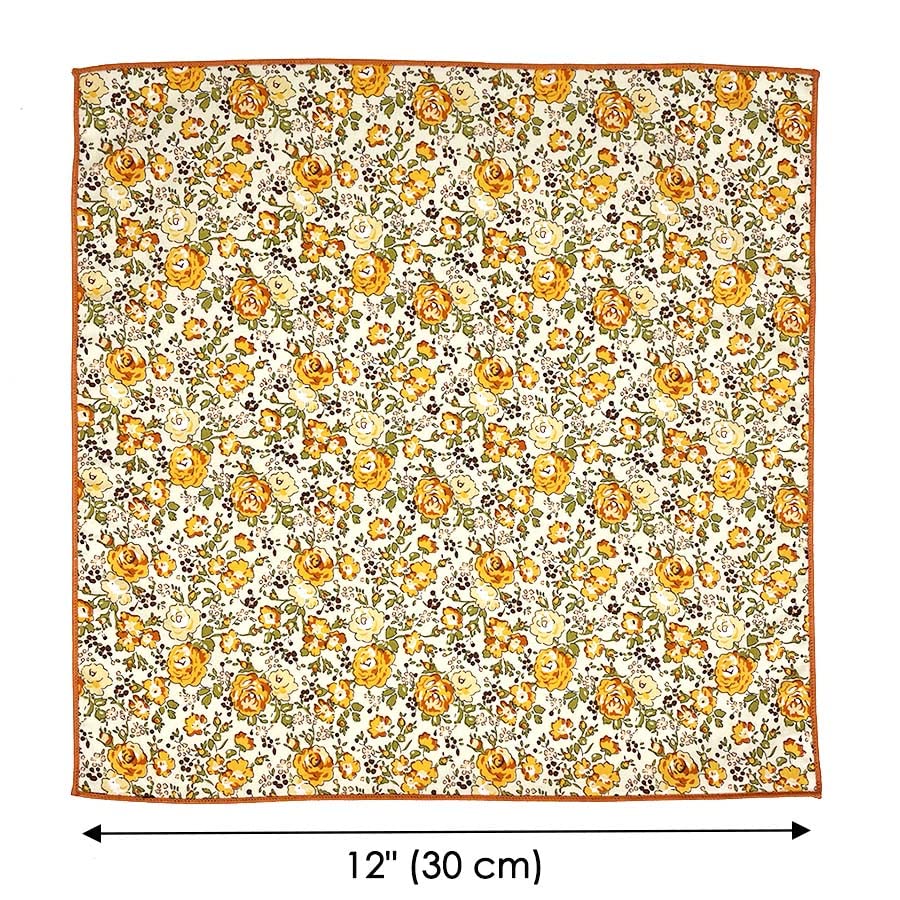 Image of Kebocis Men's Floral Pocket Square Handkerchief for Men