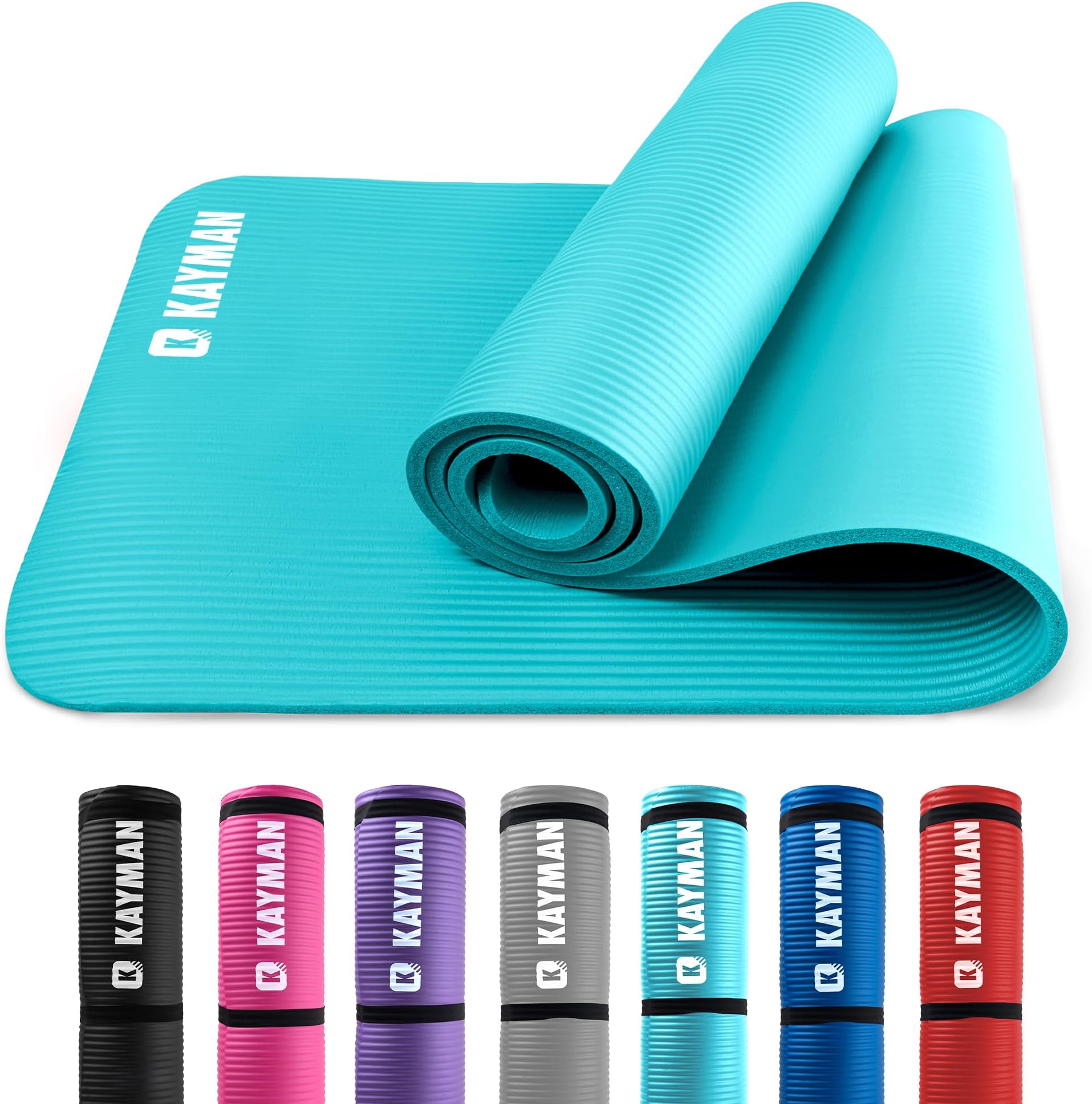 Yoga Mat – Multi-Purpose Extra Thick Foam Exercise Mats – Ideal Floor Mat for Pilates, Stretching, Resistance Workout & Therapy – Home & Gym Equipment Accessory