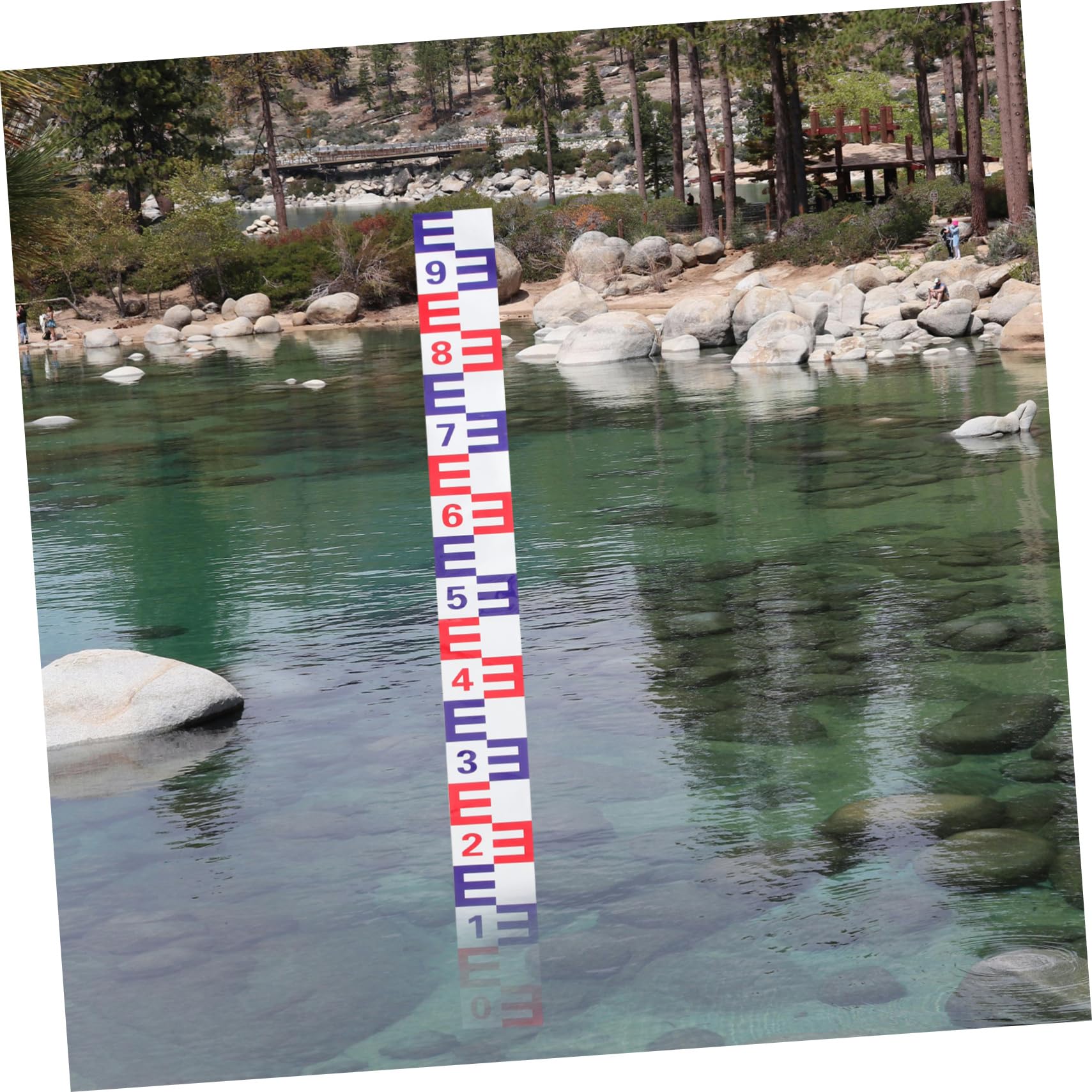3 Sätze Teich-wasserstandsanzeige Selbstklebende Aluminiumfolienskala Reflektierender Wasserstandsaufkleber Für Genaue Messung 2 Stück * 3