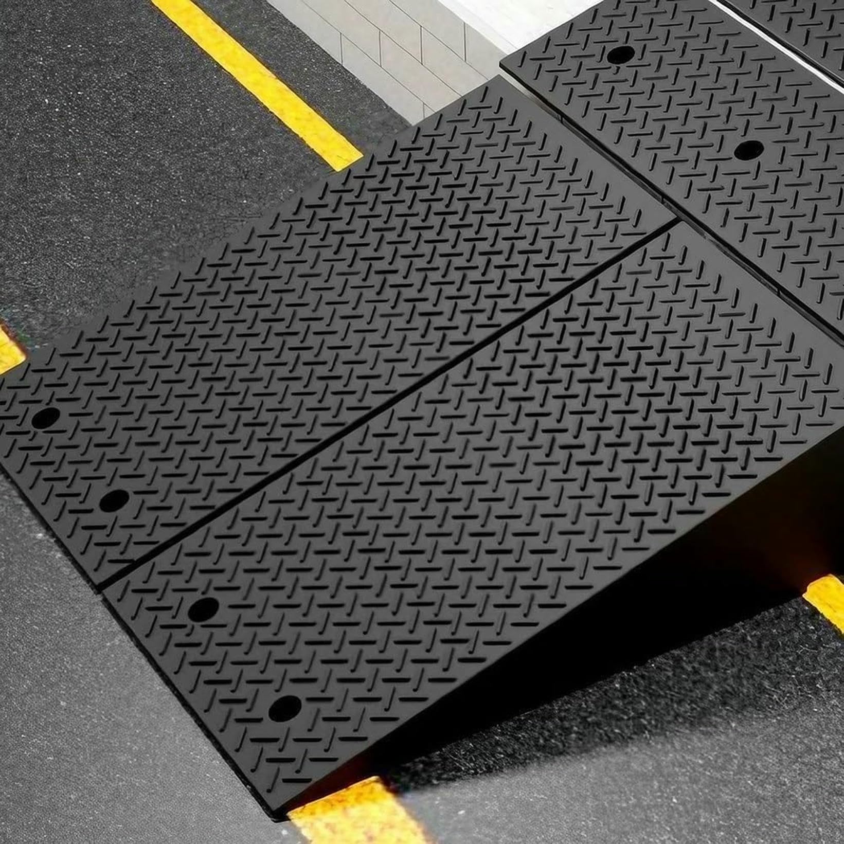 Rampa del Borde De La Carretera, Rampa del Umbral De Aumento De 10 Pulgadas para Garaje, Rampas De Goma Pesadas para Sillas De Ruedas Coches Scooters Carga De Muelle Motocicleta
