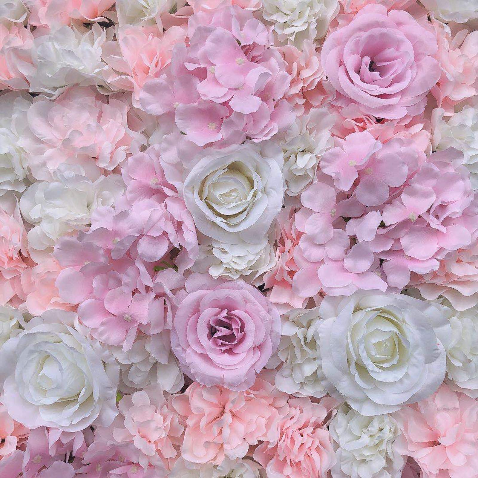 12 Stücke Künstliche Blumenwand Kunstblumen Panel für Garten Hochzeit Dekor 60 x 40cm Lila Weiß