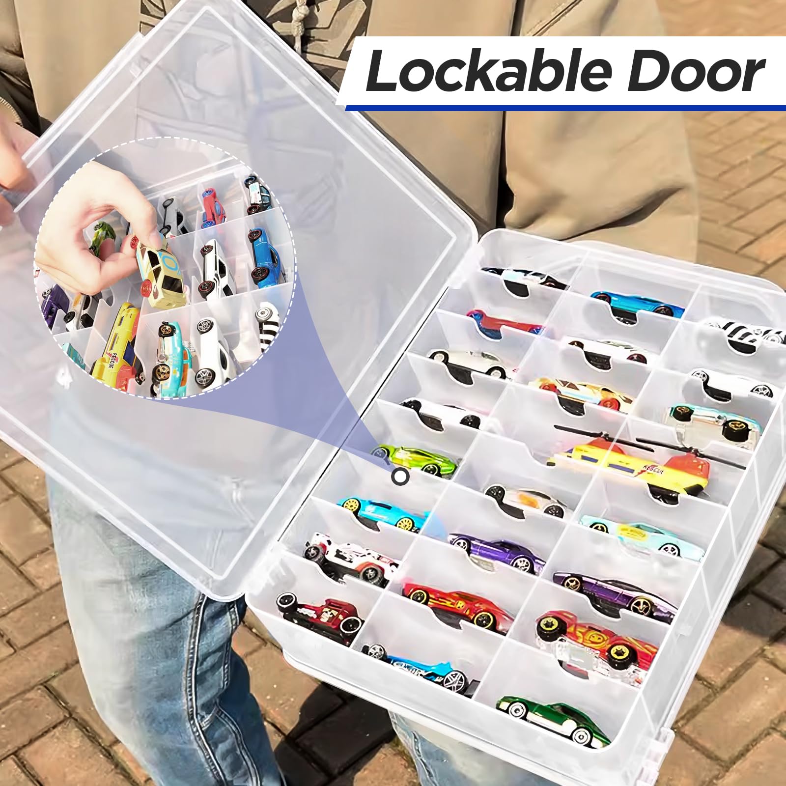 Amazon.com: CollectHall Car Model Storage Case Box, Portable