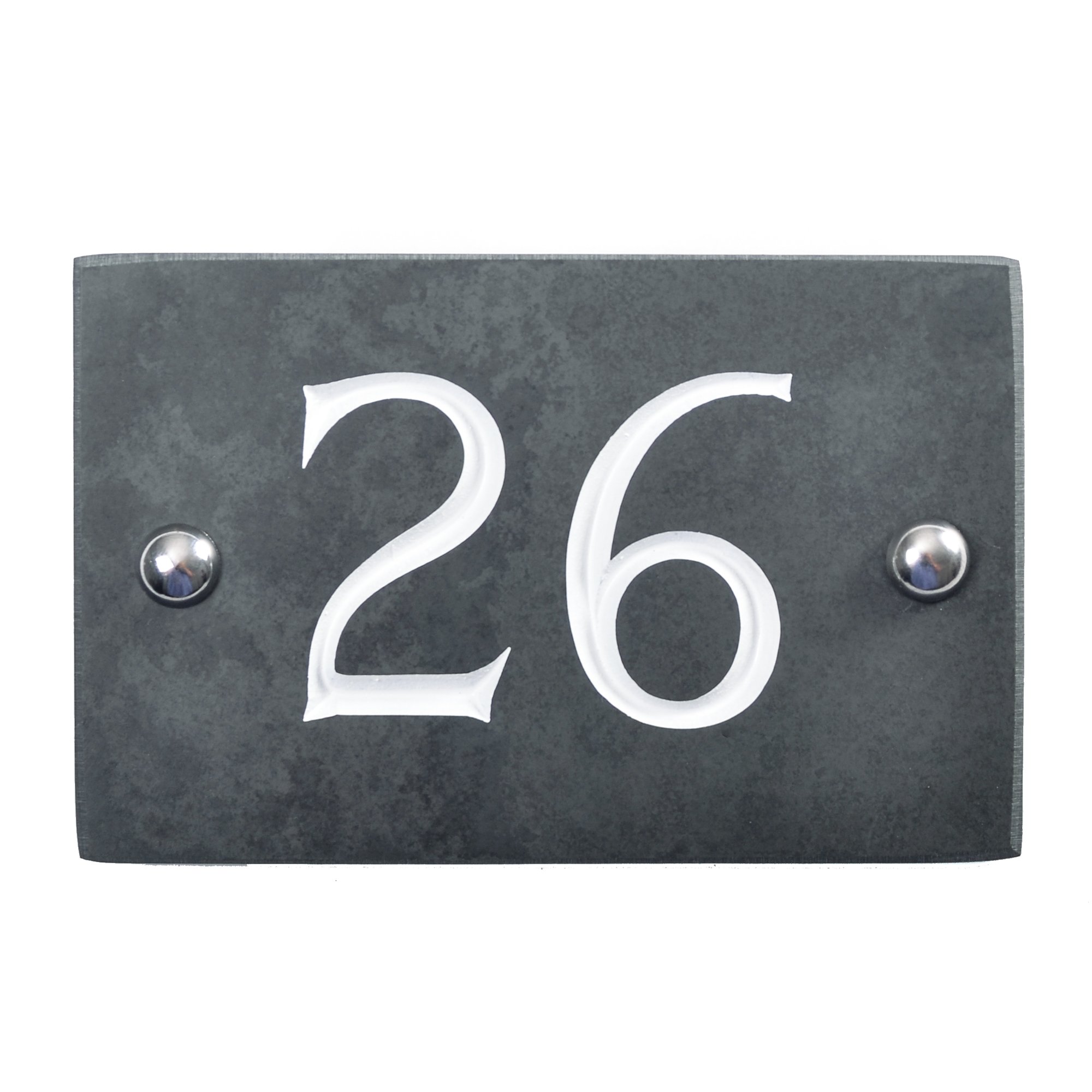 Slate Engraved House Number 26
