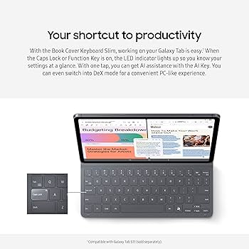 Amazon.com: SAMSUNG Galaxy Tab S11 Book Cover Keyboard Slim
