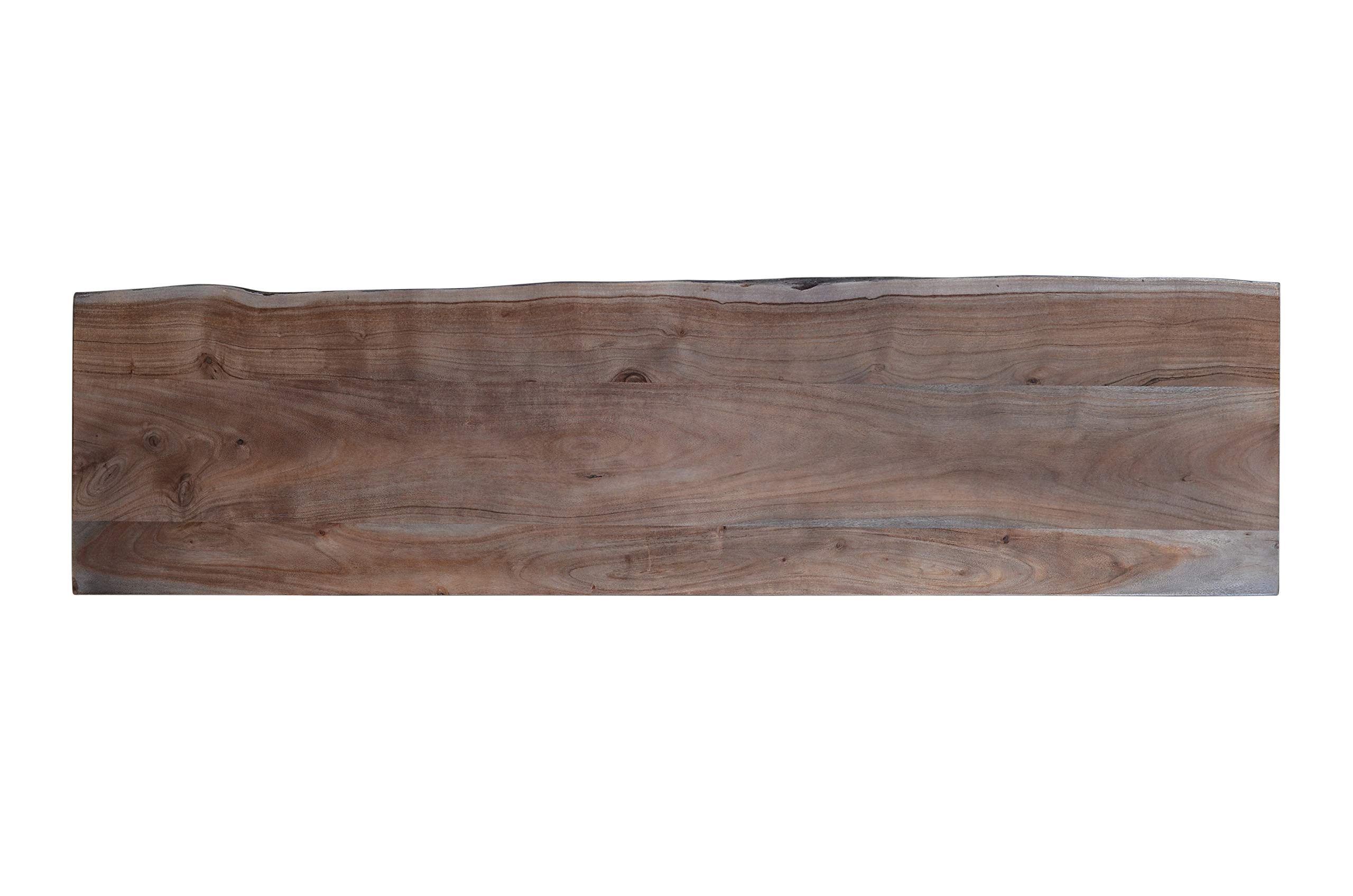 Jofran Nature's Edge 72" Solid Wood Modern Live Edge Sofa Counter Height Dining Table, Slate