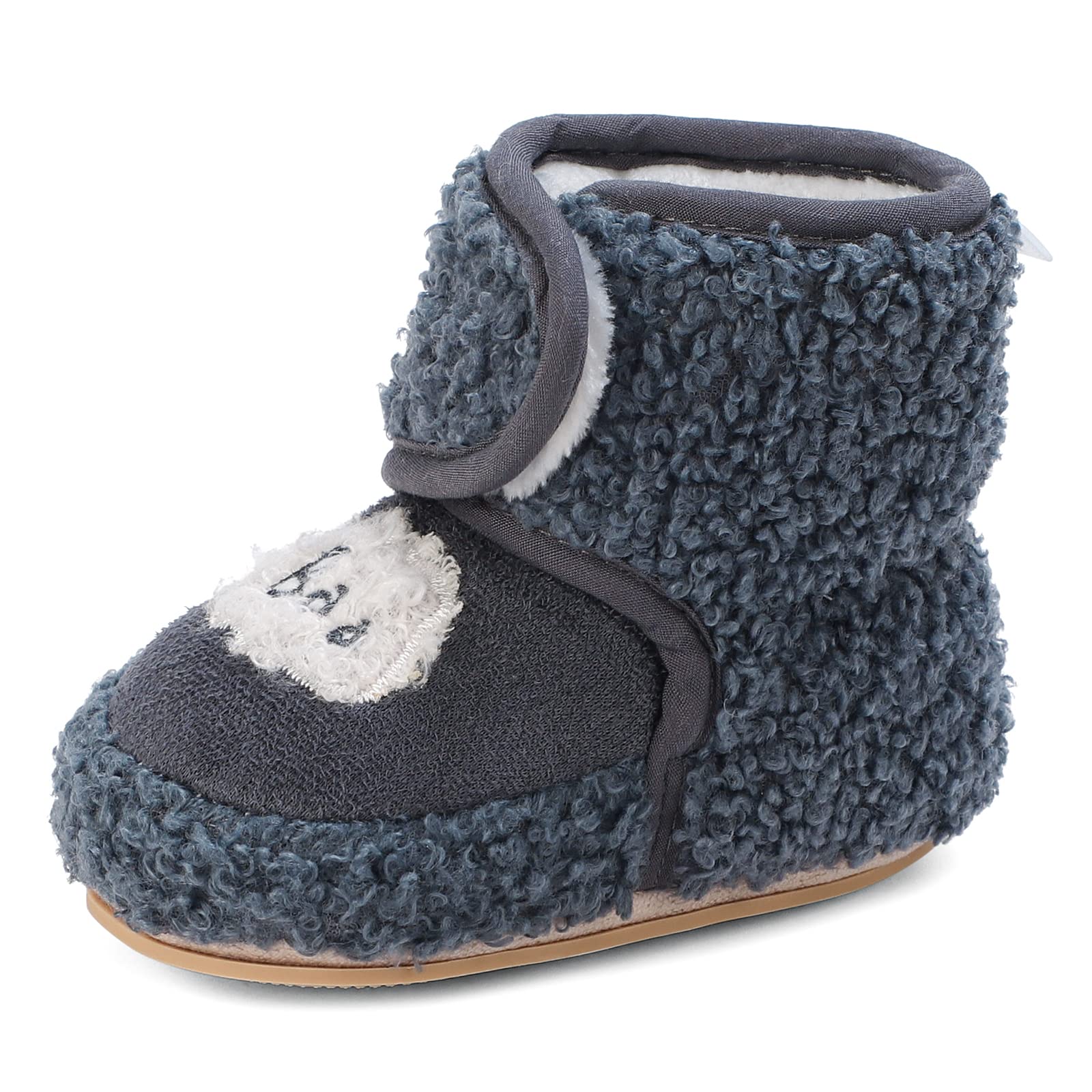 Bottines Bébé MASOCIO Hiver - Semelle Souple Antidérapante - Fourrure Douce - Scratch Facile