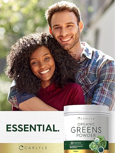 Miniatura 6 de Carlyle Polvo de verduras orgánicas  Suplemento de 17.6 onzas  Alivia gases ocasionales, molestias e hinchazón  con más de 20 superalimentos, 18
