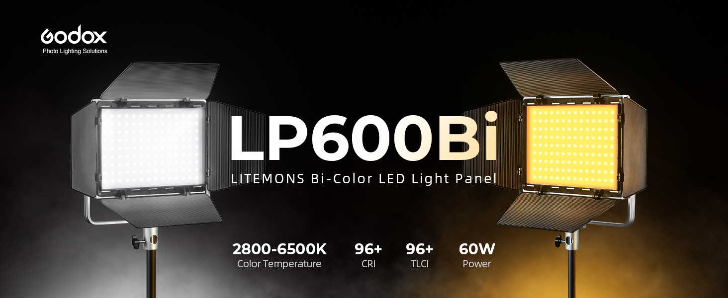 Amazon.com : Godox Litemons LP600Bi Bi-Color LED Light Panel W/APP