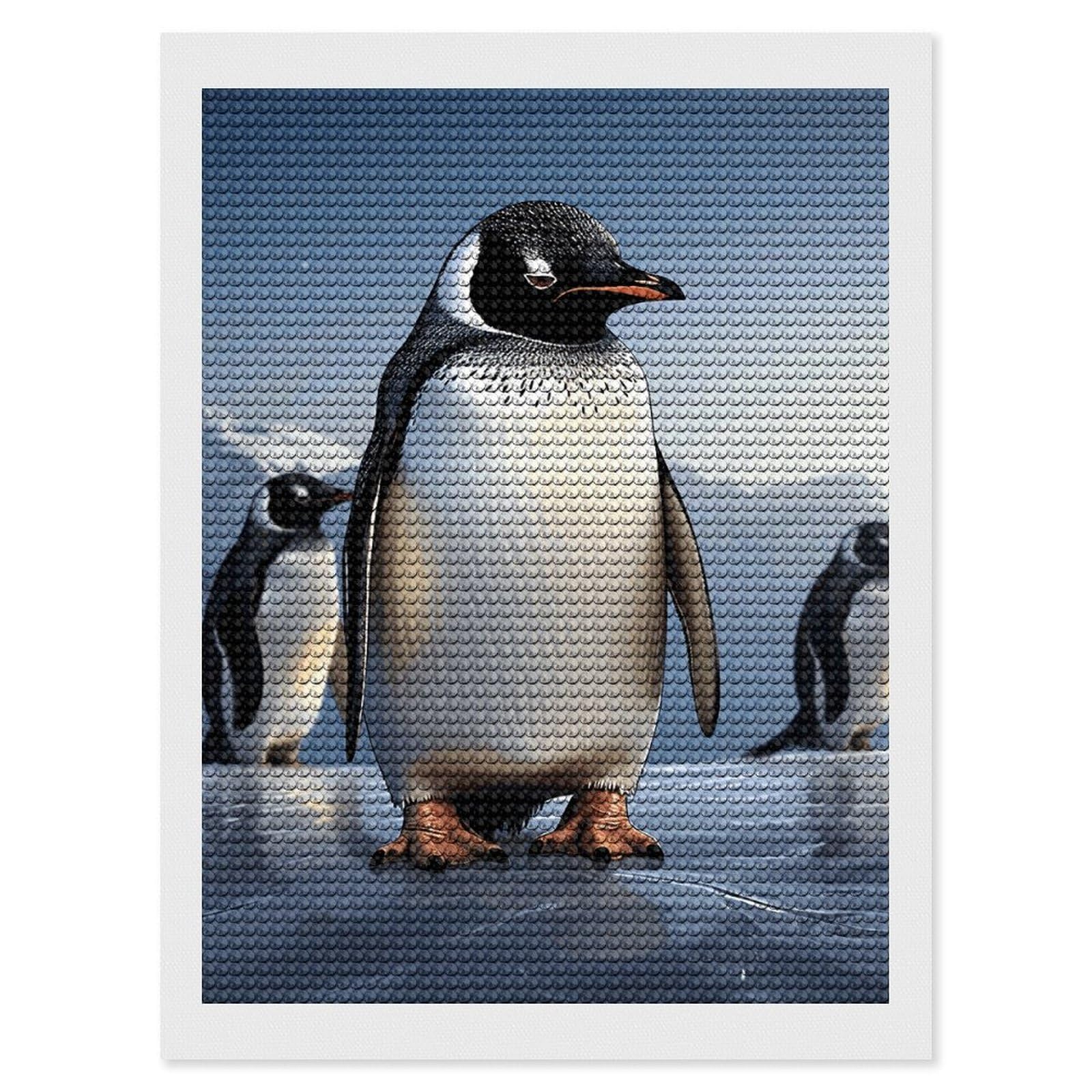NONHAI Diamond Painting Kits for Adults - DIY Diamond Art Kits for Beginners - Full 5D Paint Drill Diamond Dots Paintings- Penguin Diamonds Pictures Gem Art and Craft Wall Decor 12"x16"