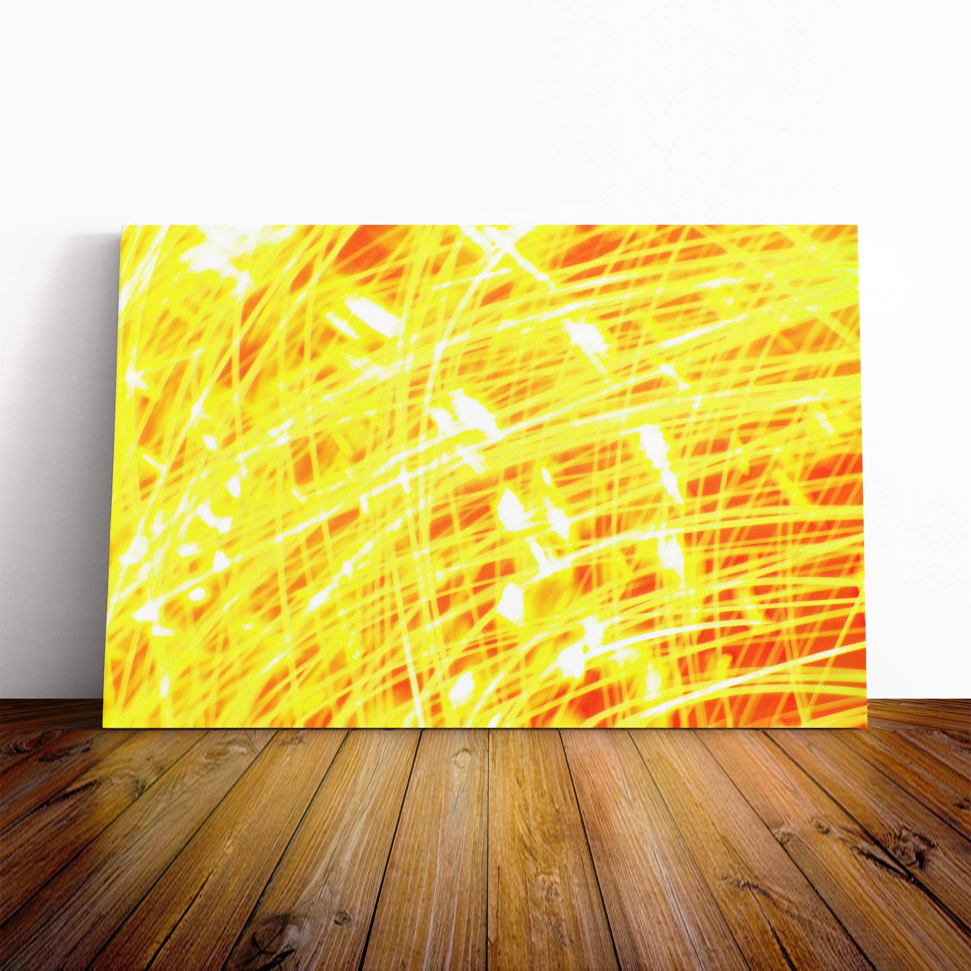 Wall Orange Abstract Art (10) Canvas Print | Gallery Wrapped 30mm Frame Wall Art | 24x16 inches | Ready to Hang | Abstract Still Life Picture | Living Room Bedroom Lounge Office