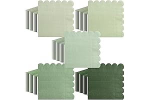 Sublaga Emerald Green Scalloped Napkins for Unforgettable Gatherings