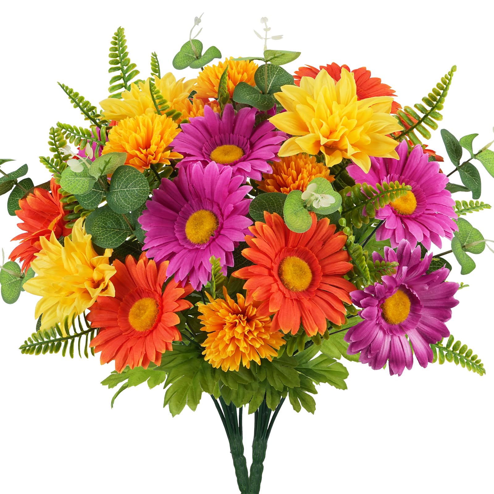 MHMJON Artificial Gerbera Daisies for Cemetery