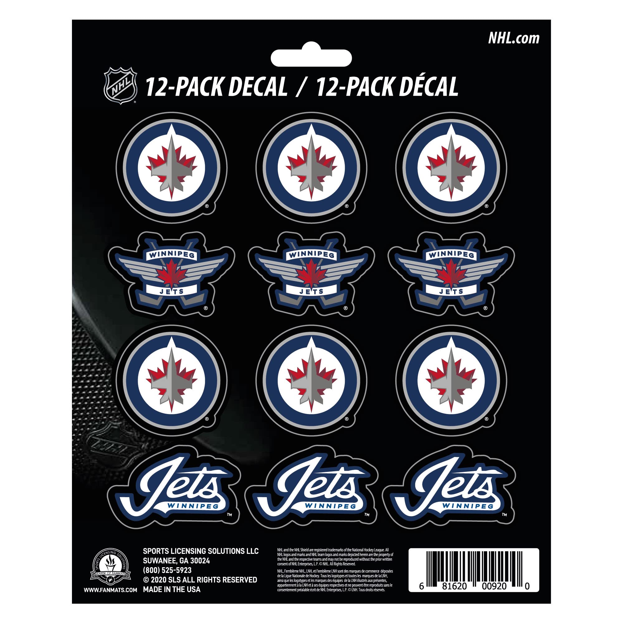 FANMATSNHL Unisex-Adult NHL Mini Decal 12-E2pk