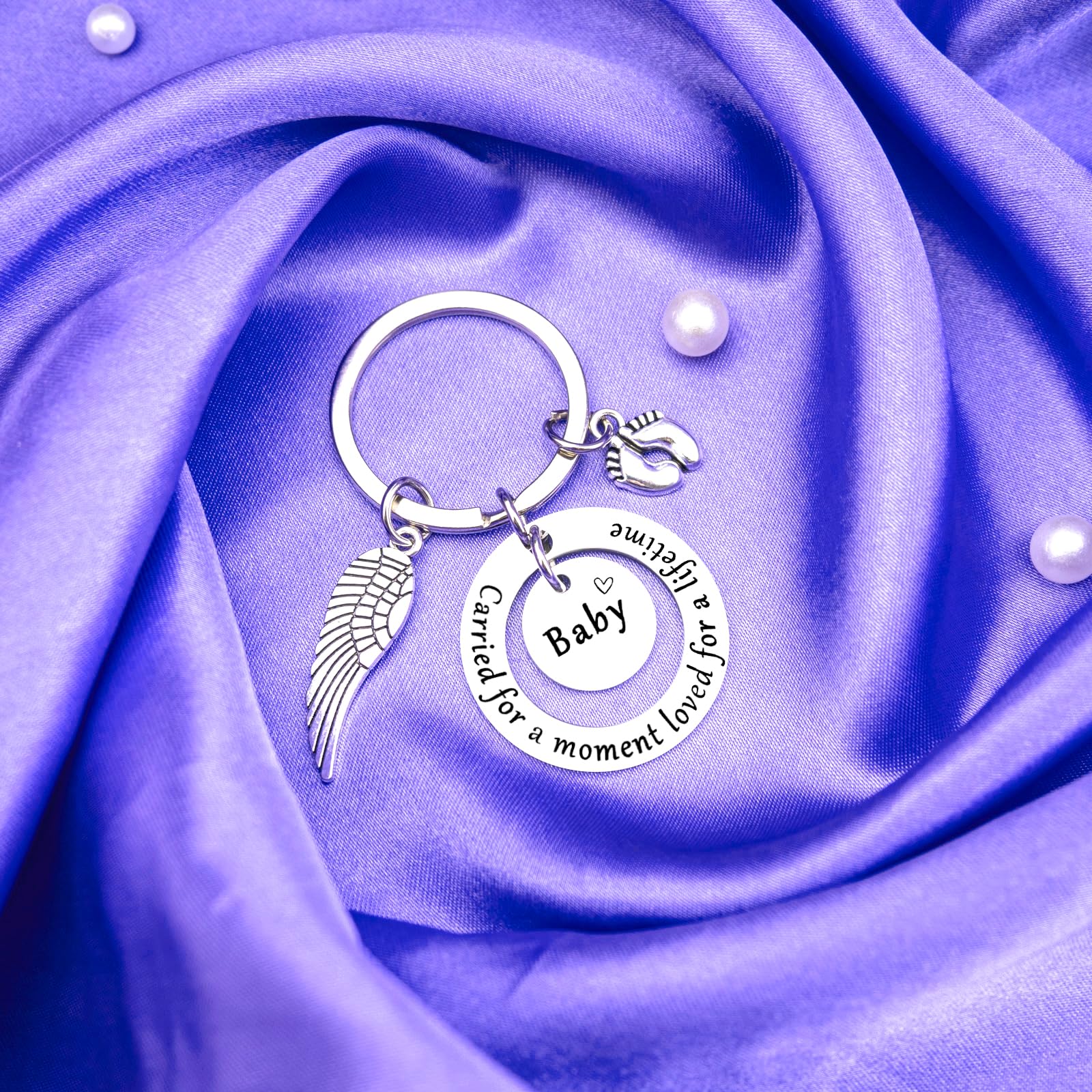Angel Baby Memorial Gift Miscarriage Gifts For Mothers Infant Loss Memorial Gifts For Miscarriage Moms Bereavement Gifts For Loss Of Child Grieving Mother Gifts Memorial Keychains For Women