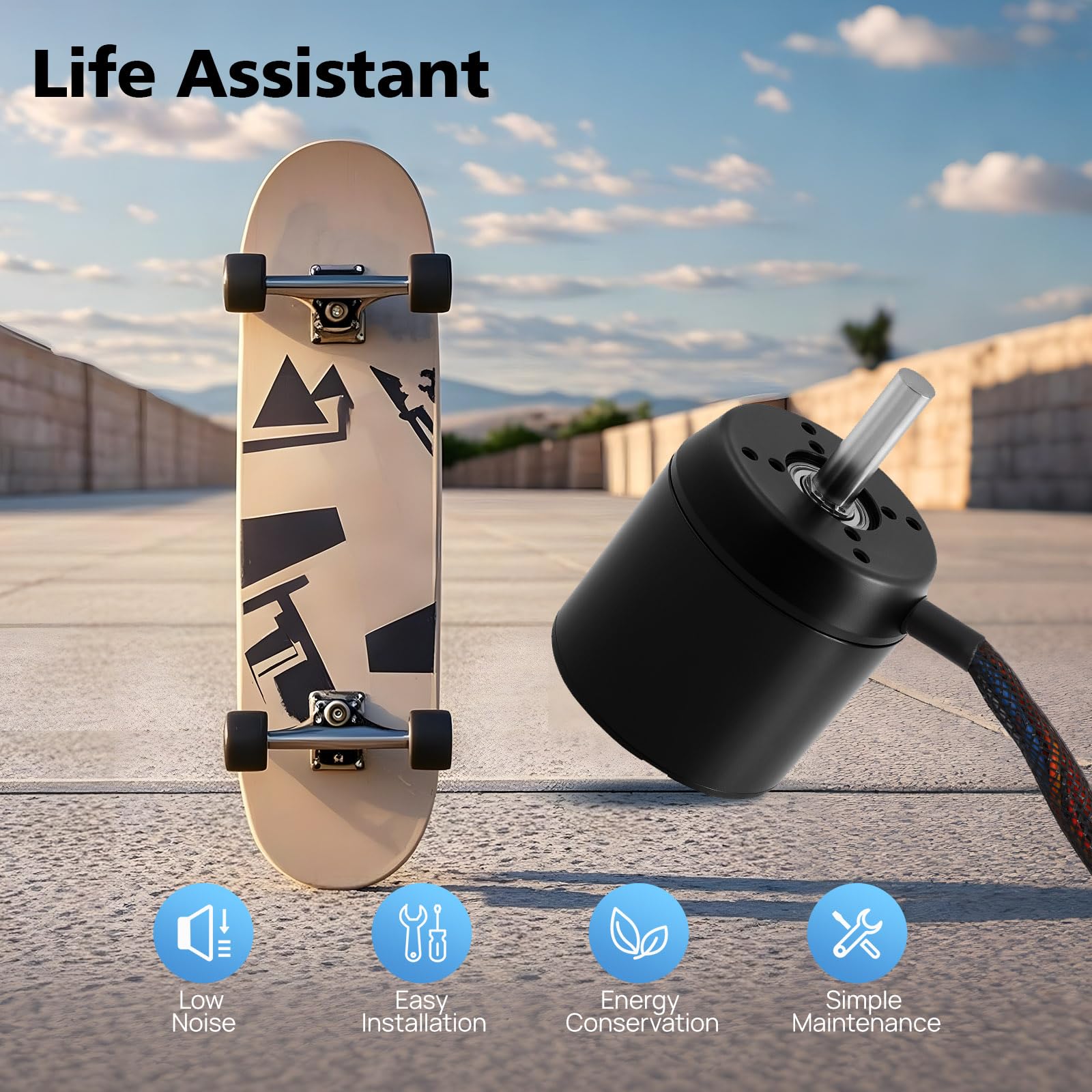Moteur électrique de skateboard sans balais 170 KV 2300 W moteur haute performance pour skateboard électrique, longboard, scooter électrique, vélo électrique