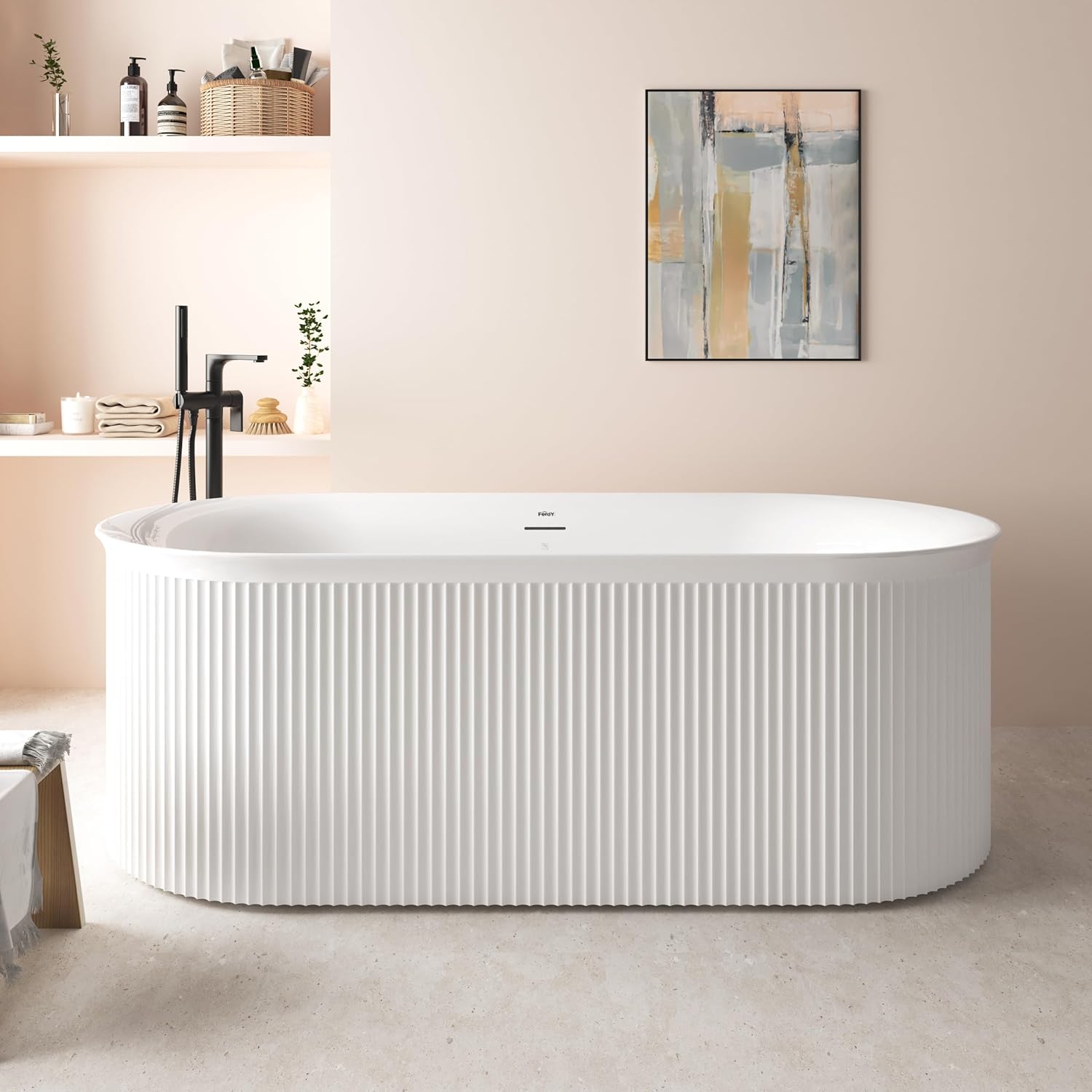 ferdy nami 67 inch freestanding bathtub front view