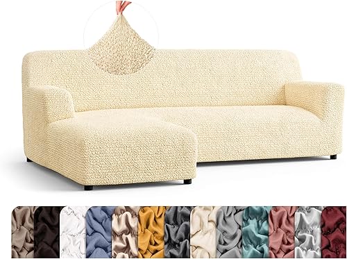 Miniatura 19 de PAULATO BY GA.I.CO. Funda de sofá modular, funda para sofá chaise en forma de L, fundas lavables para sofá esquinero, funda elástica de ajuste