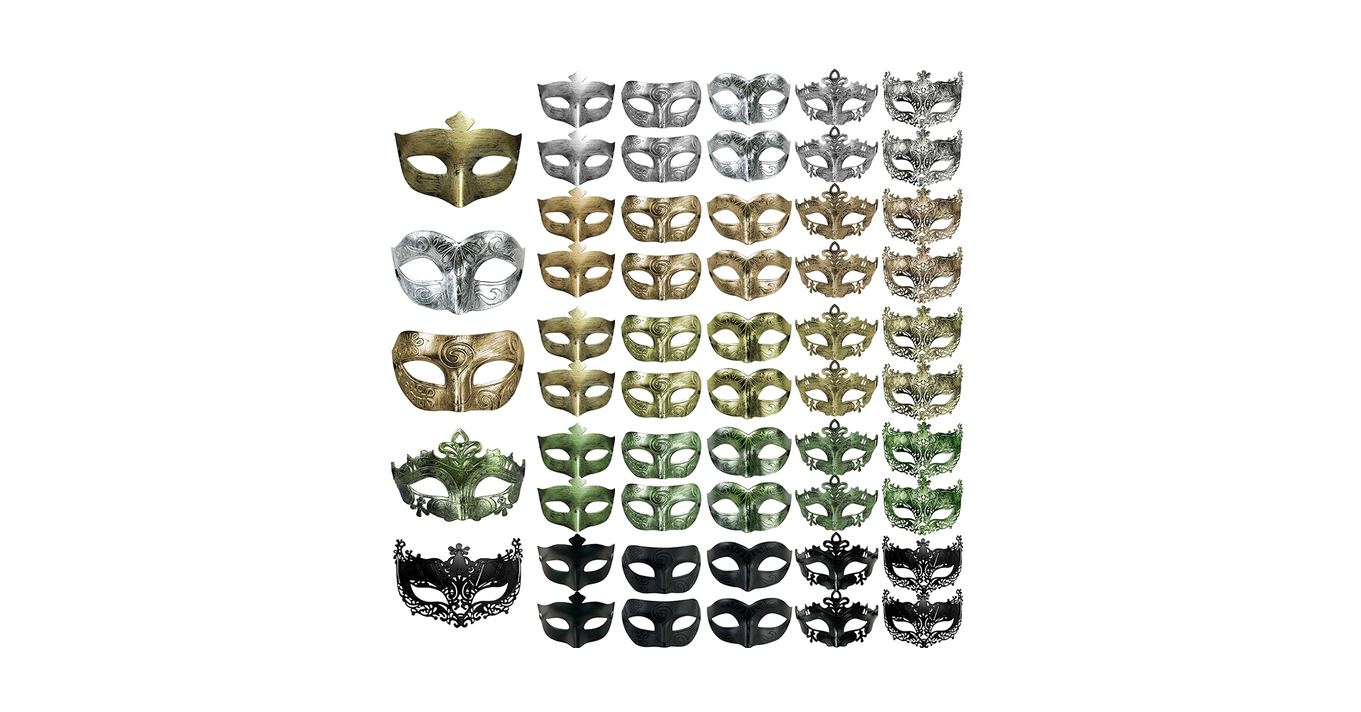 Amazon.com: Allruyee 50 Pieces Masquerade Mask Vintage
