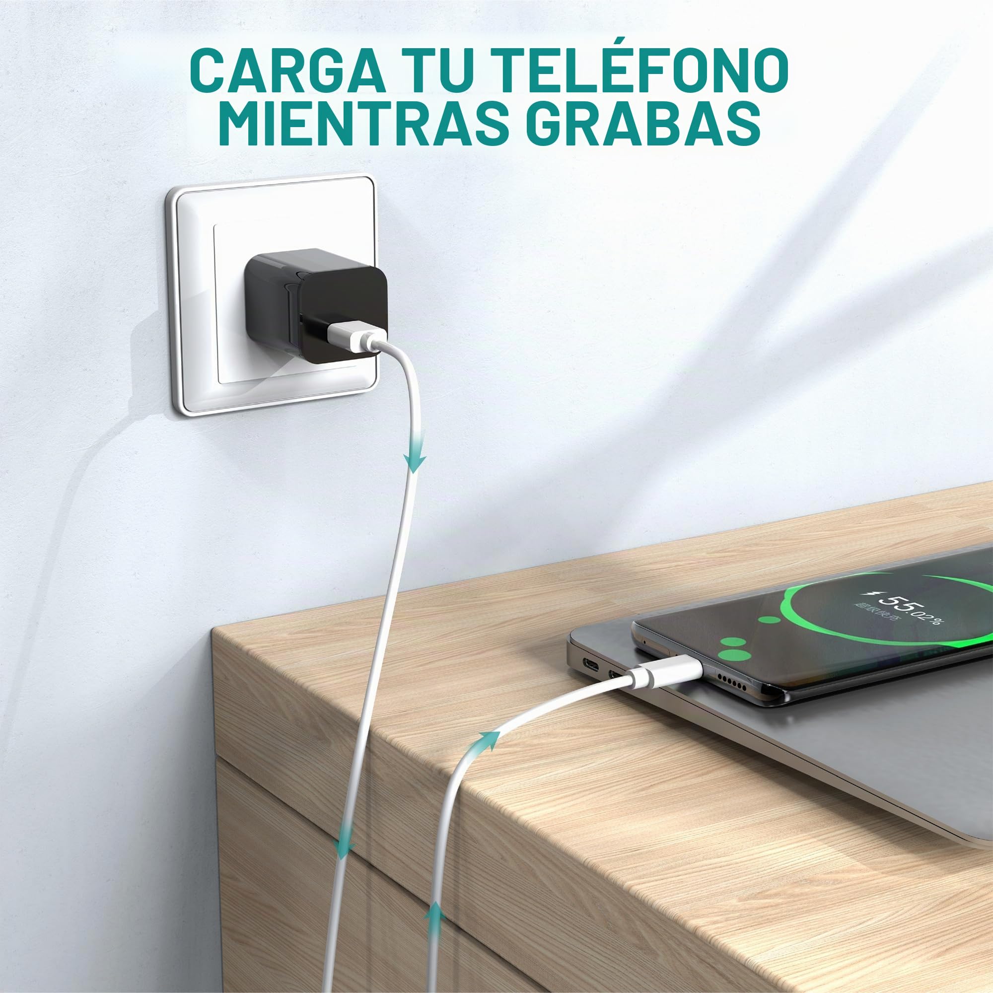 DUVIX Cámara Espía Oculta 64GB con Cargador USB, Cámara de Vigilancia 1080P HD con Detección de Movimiento, Mini Cámara de Seguridad Portátil para Casa y Oficina