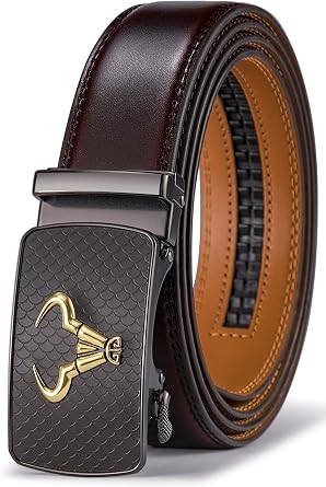 BULLIANT Mens Belt,Brand Ratchet Belt Of Genuine Leather For Gift Men Dress,Size Customized