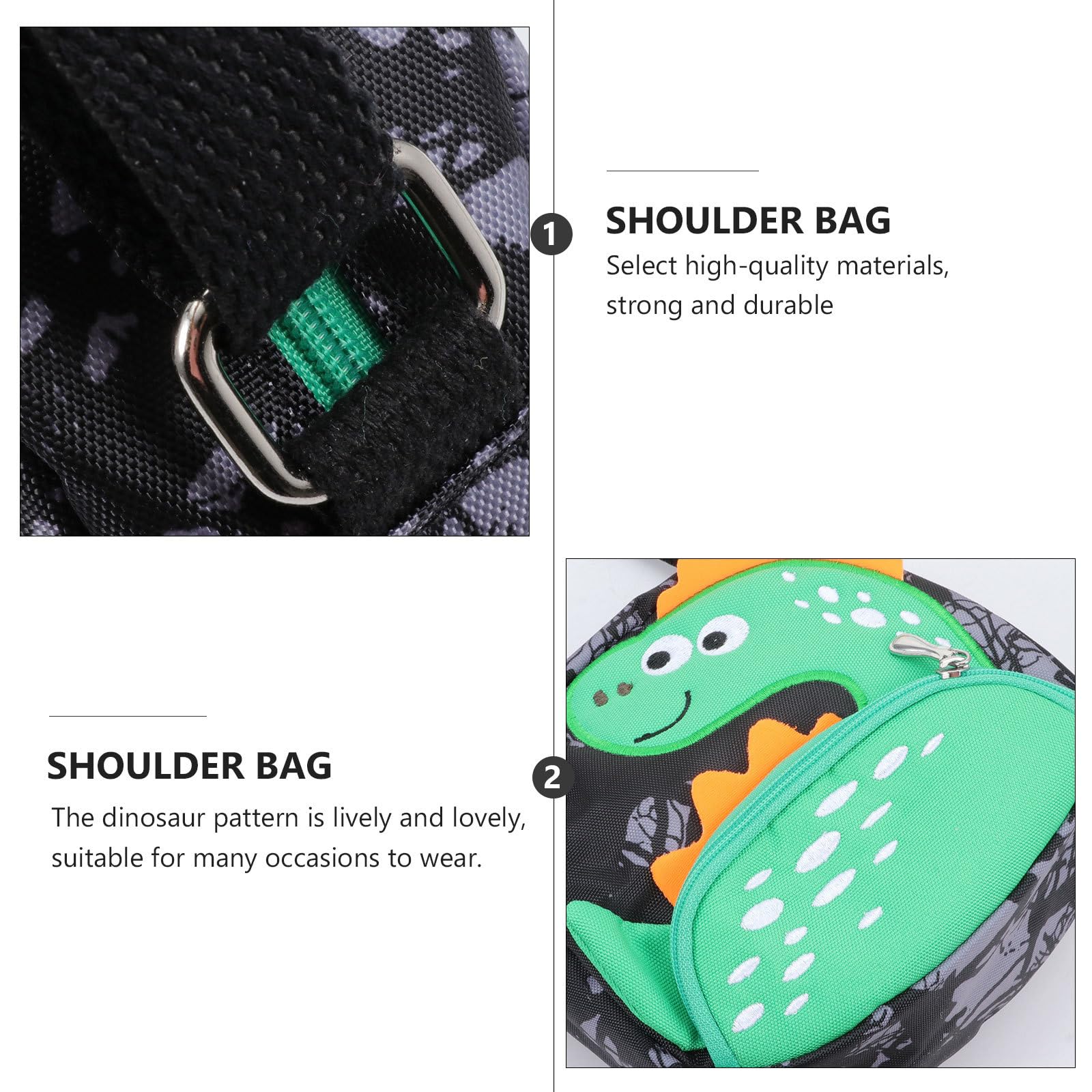 VALICLUD Petit sac à bandoulière pour enfants - Dinosaure - Sac à bandoulière - Sac à main pour garçons - Randonnée à pied - Voyage