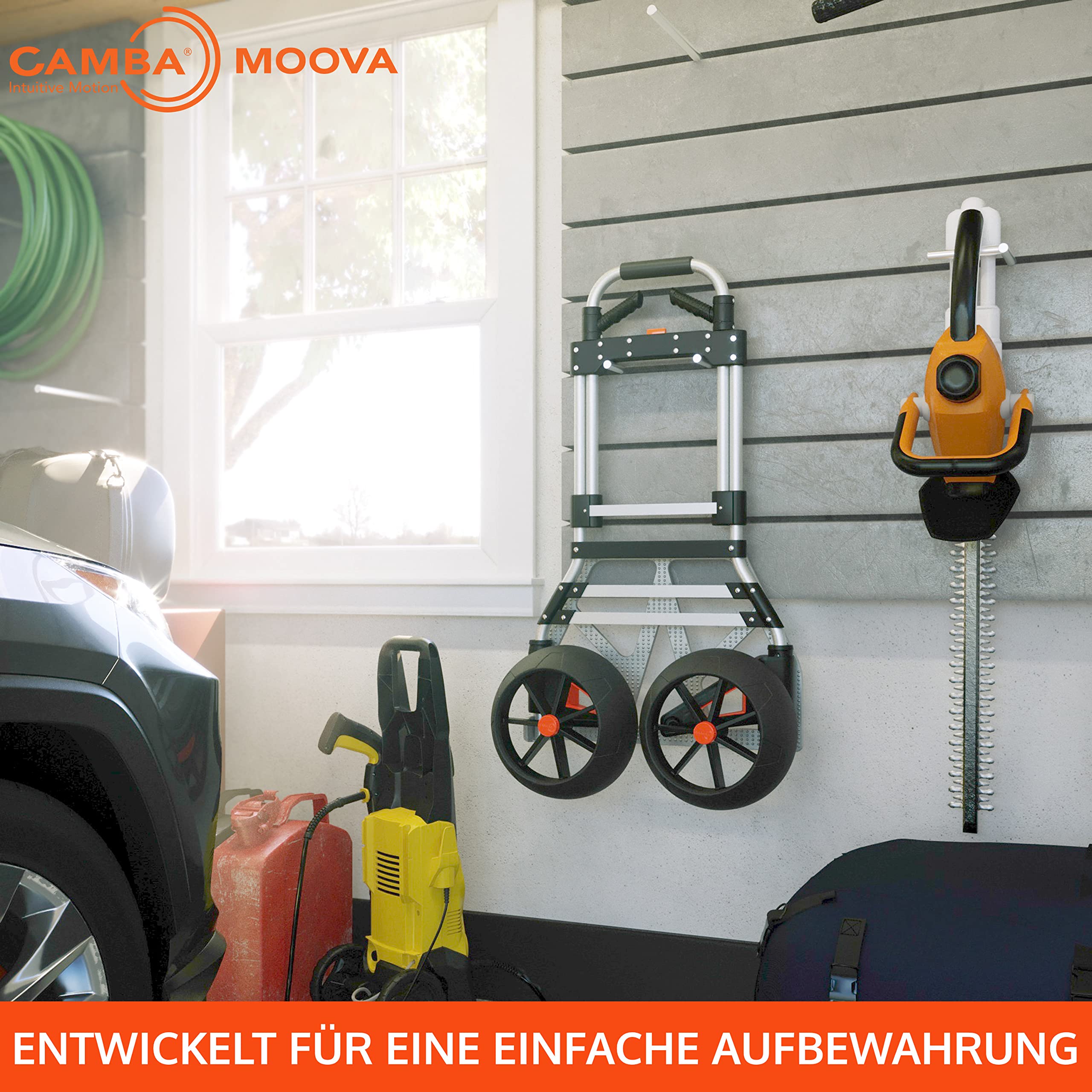 CAMBA Moova Sackkarre Klappbar; Transportkarre Treppensteiger; Patentierte Radtechnik; 100kg Tragfähigkeit