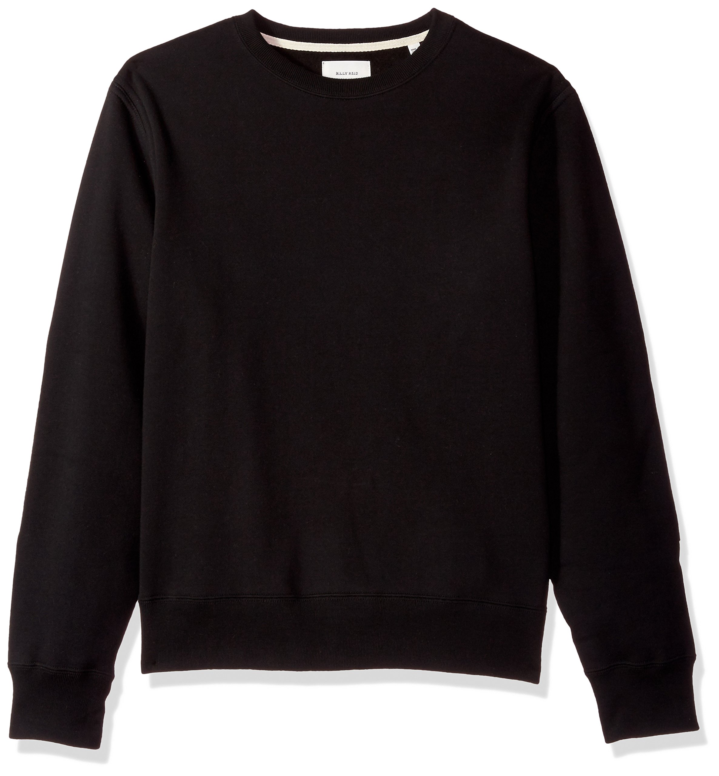 Billy Reid Men's Pullover Dover Crew Sweatshirt With Leather Elbow Patches Sweatshirt