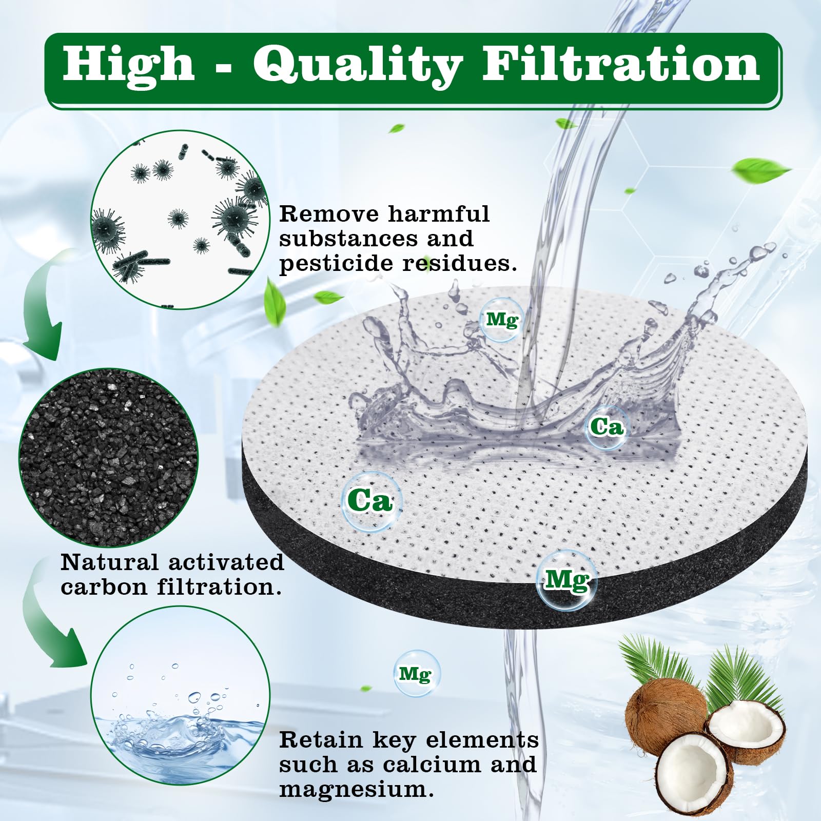 4-Pack Waterfilterdiscs - Micro Disc-Waterfilter, Mini