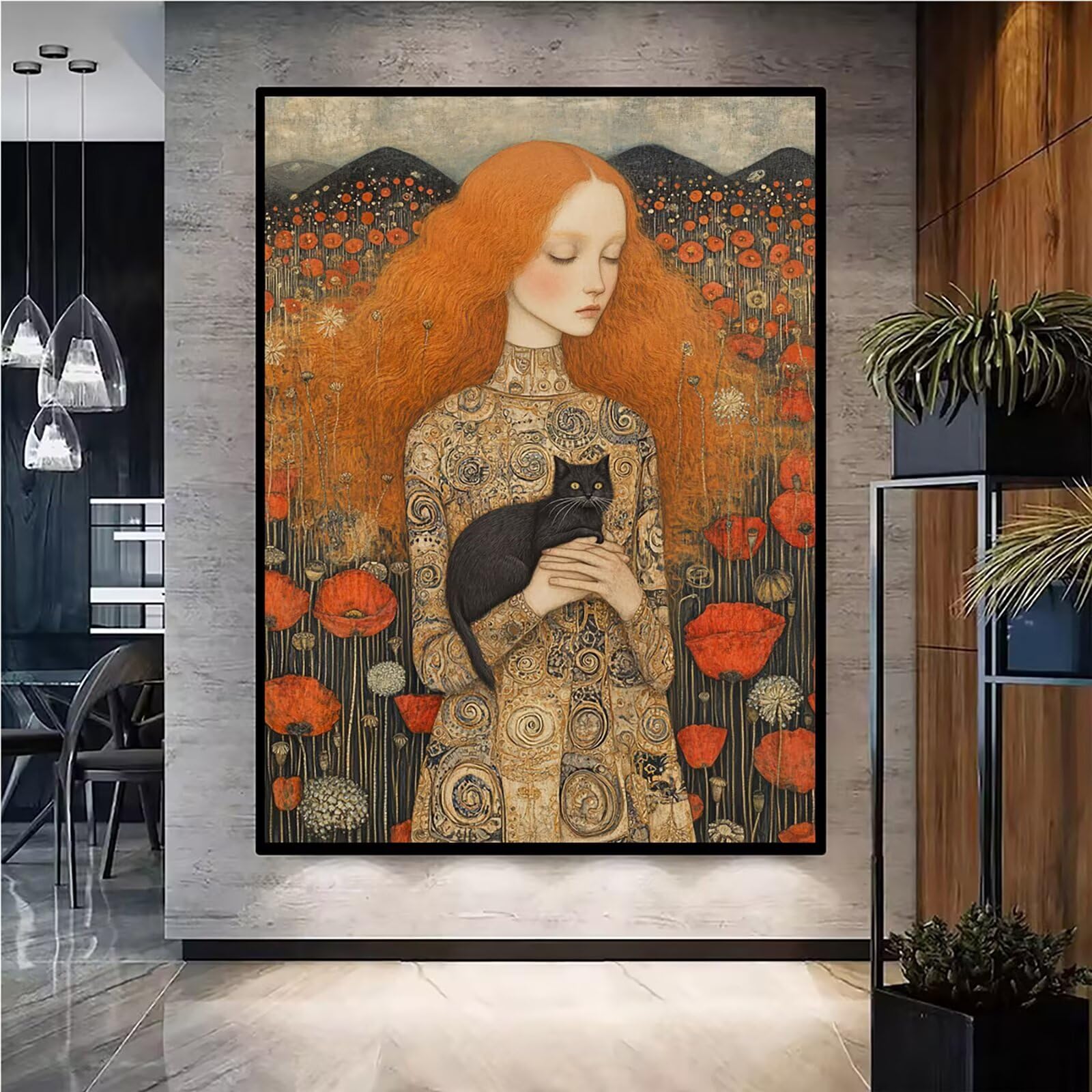 Diamond Painting Kit Completo, Diamond Painting Astratto, 5D Quadrato Pittura Diamante Kit Manualidades Adultos DIY Diamantini Crystal Art Disegni Ricamo Punto Croce Artigianale, 60x90cm Donna j0-543