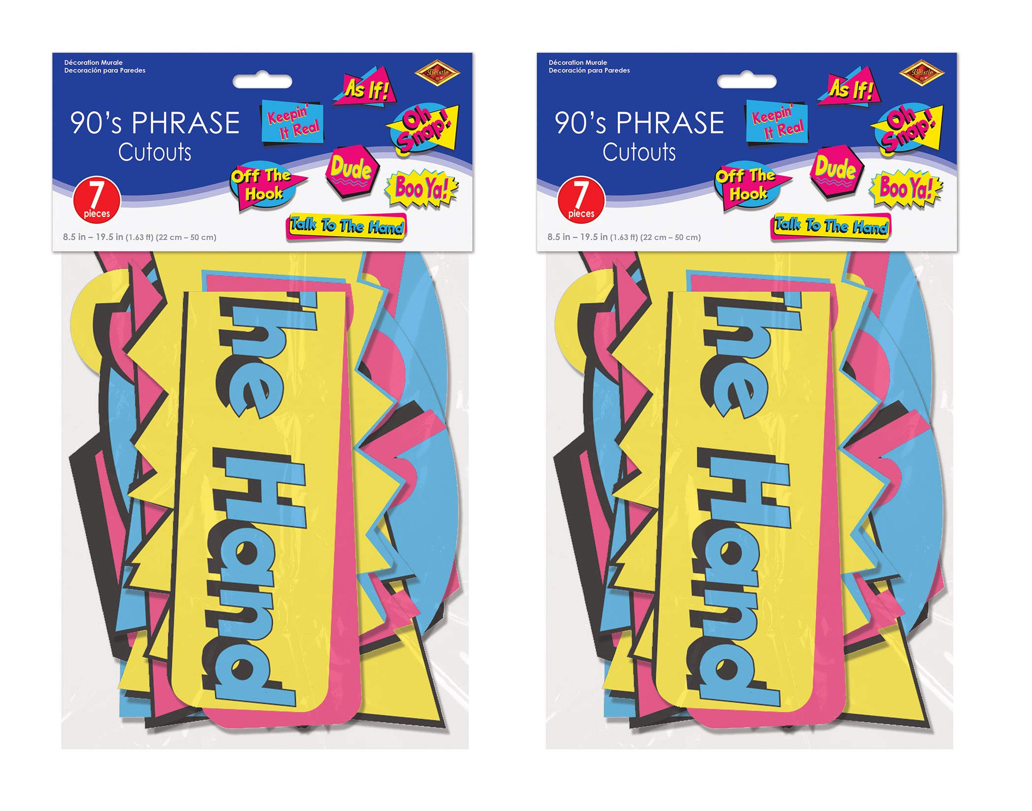90's Phrase Cutouts Pack of 2