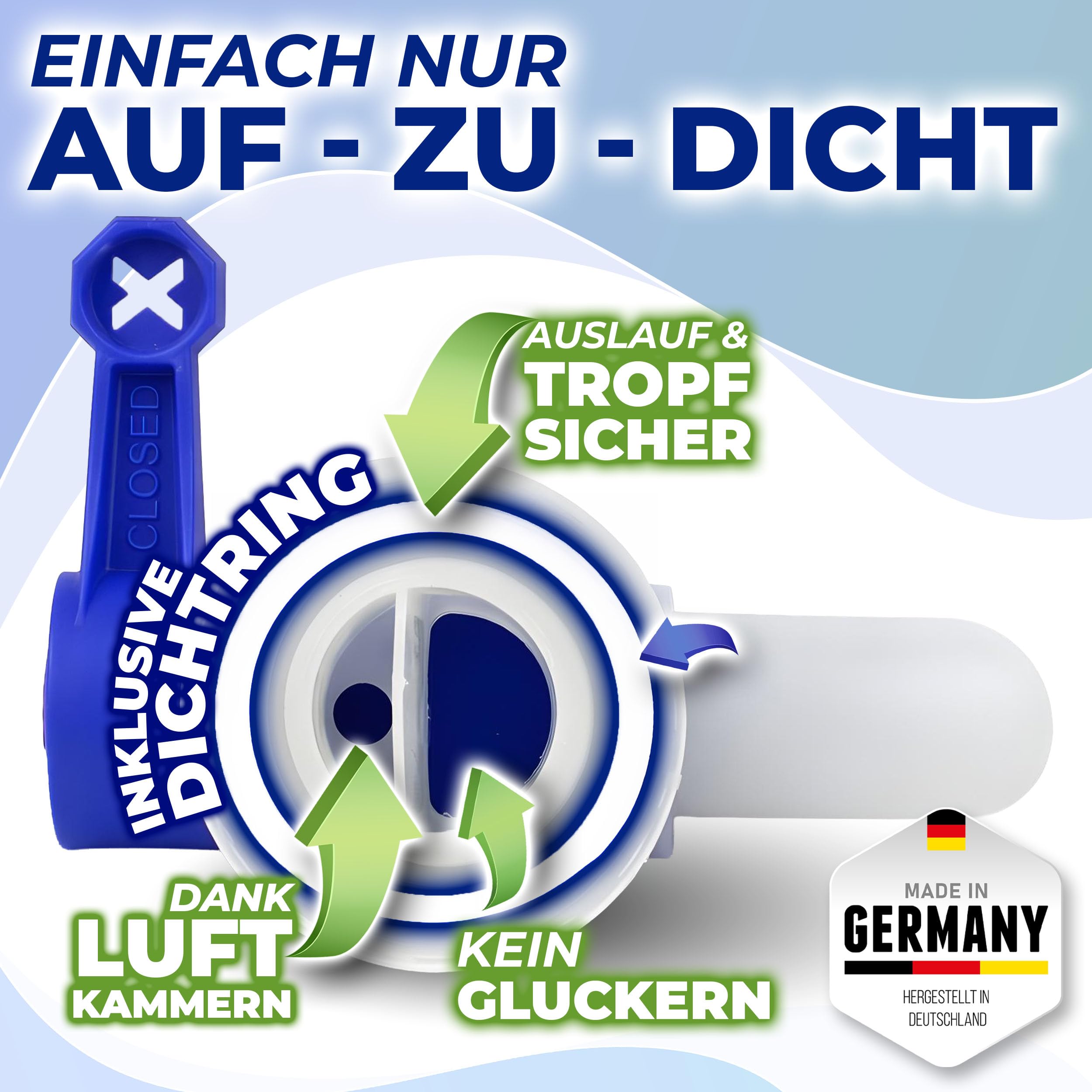 10L Wasserkanister, BPA frei lebensmittelecht, Kanister Made in Germany | Kosmetex Wasser Kanister 10 Liter für Camping, Garten, Gewerbe & Haushalt, Robust, Geschmacksneutral für Wasser & Getränke
