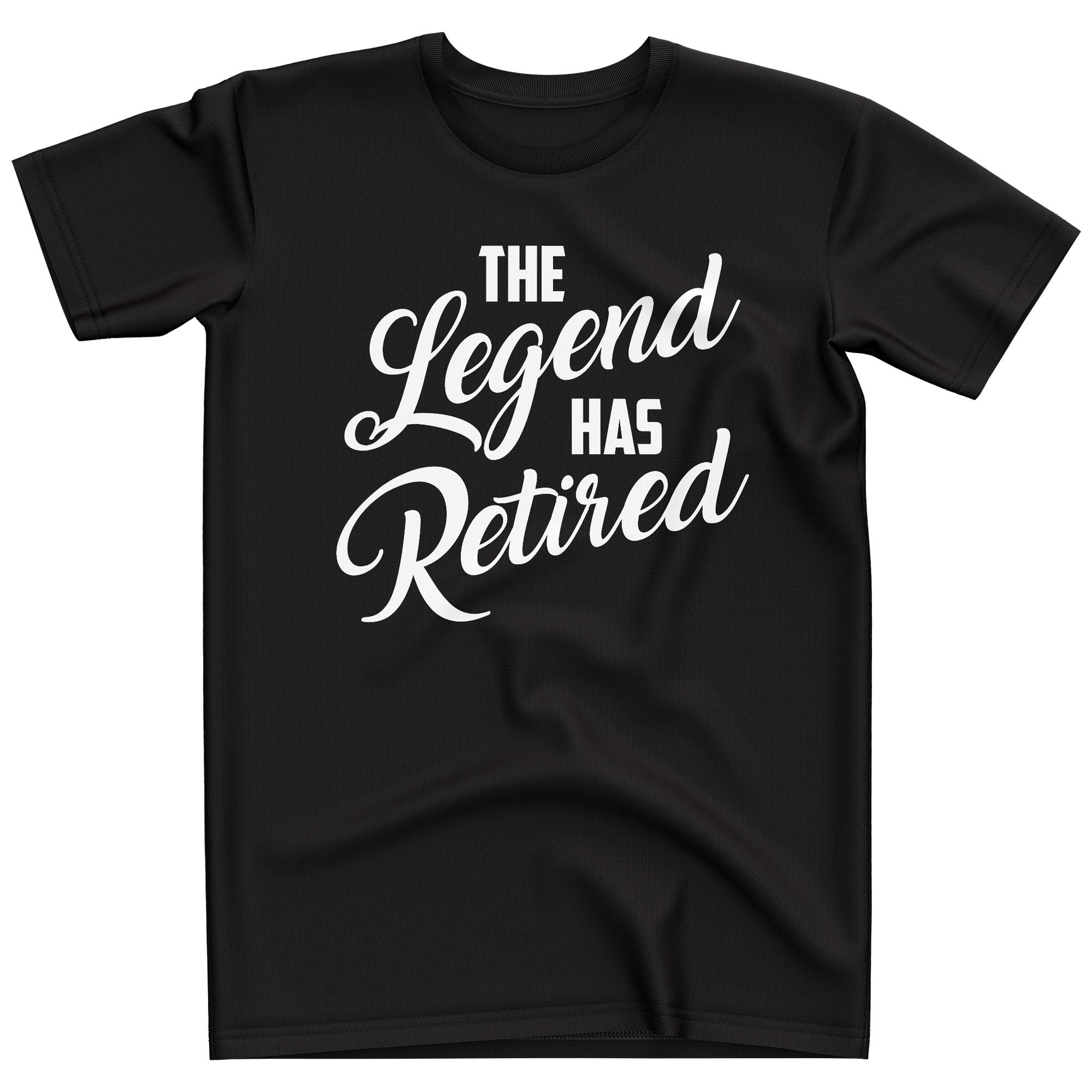 Purple Print House Legend has Retired Tshirt, Funny T Shirts for Men, Retirements Gifts for Grandpa Grandad Mens, M, Black