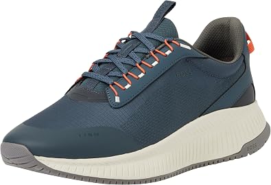 BOSS Hugo Mens Parkour L Runn RSMX Mixed-Material Lace Suede Trim Trainers