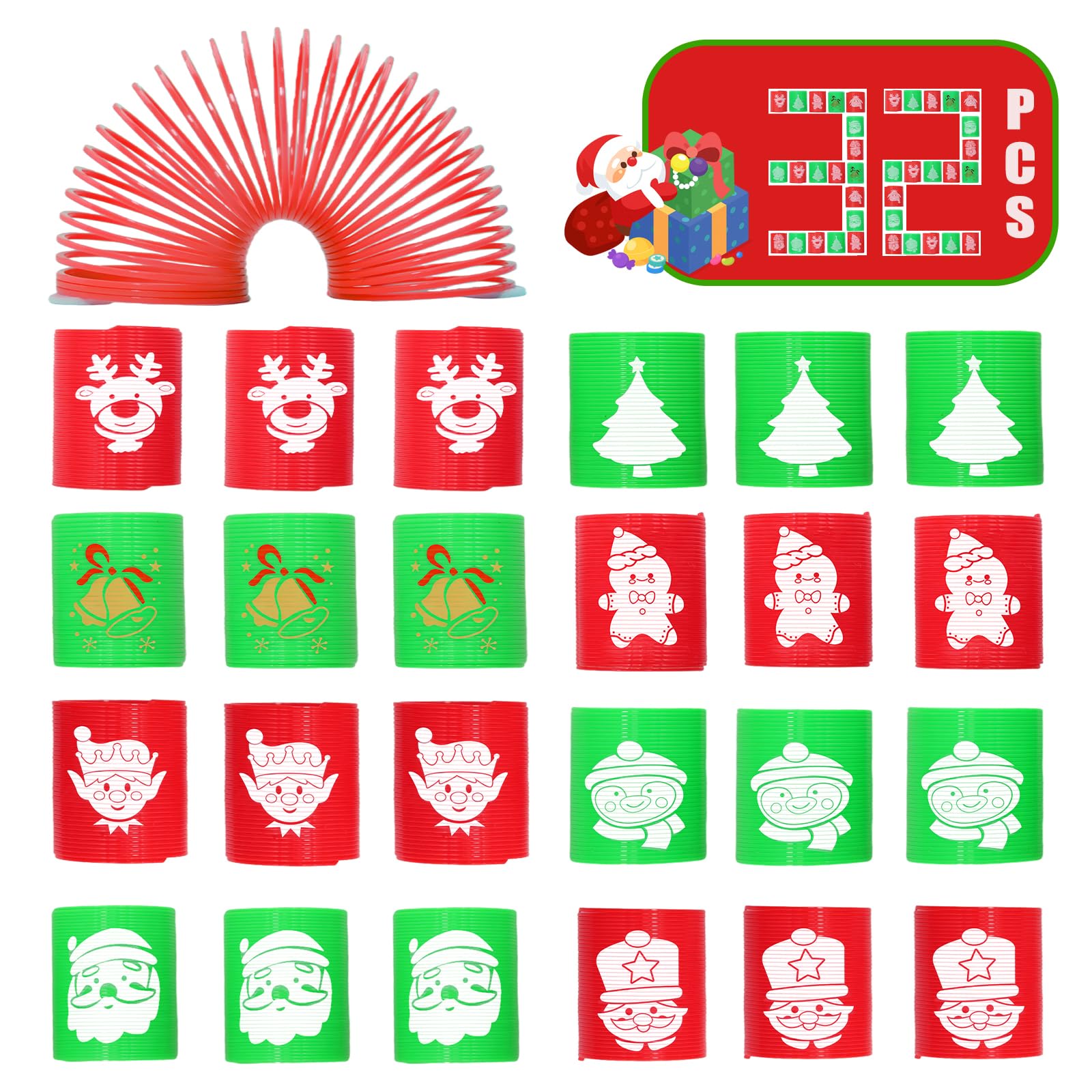 Cocurb 32 PCs Chrstmas Mini Spring Party Favors for Kids 4 to 8