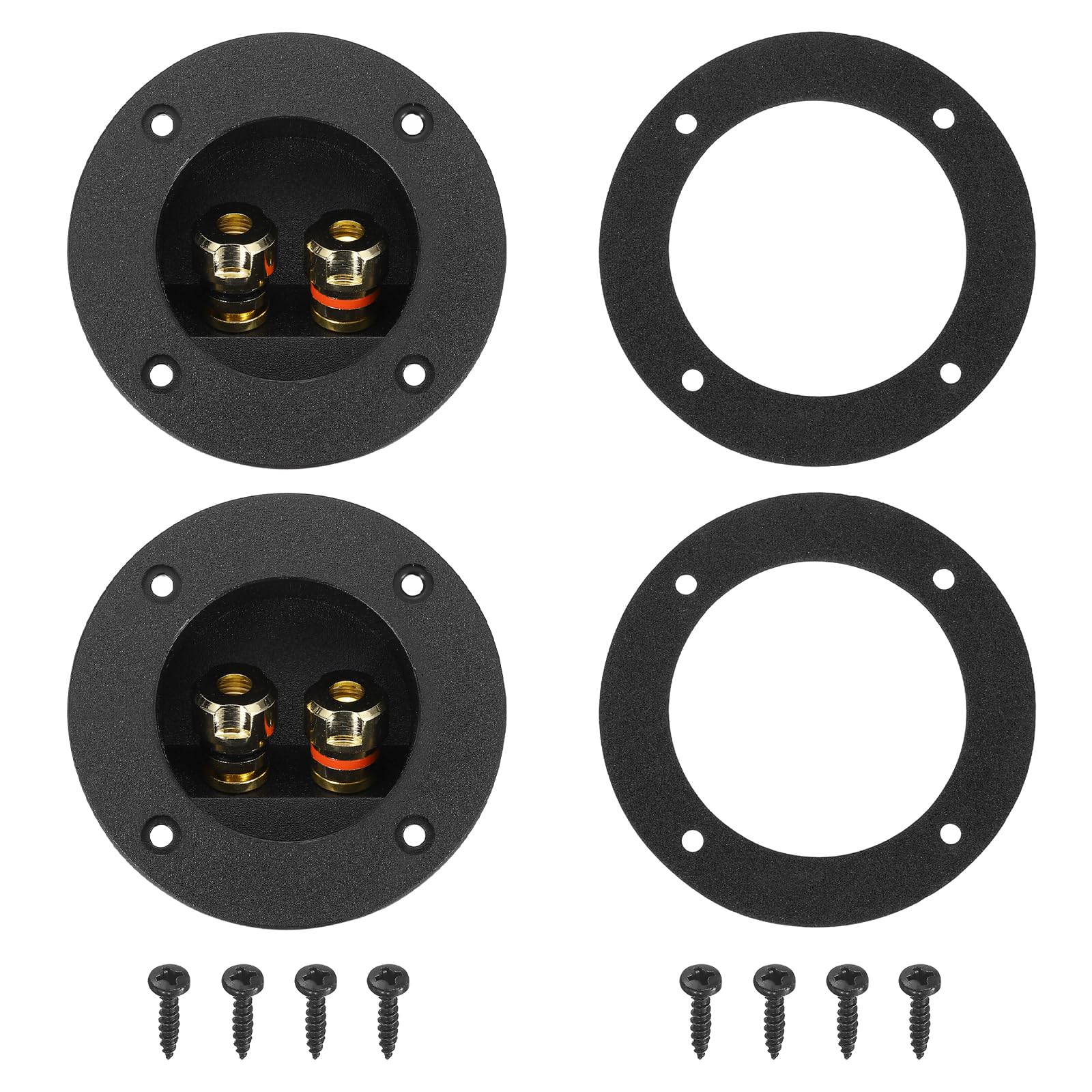 Conector de enchufe de subwoofer con postes de unión dobles para una conexión estable de audio 8