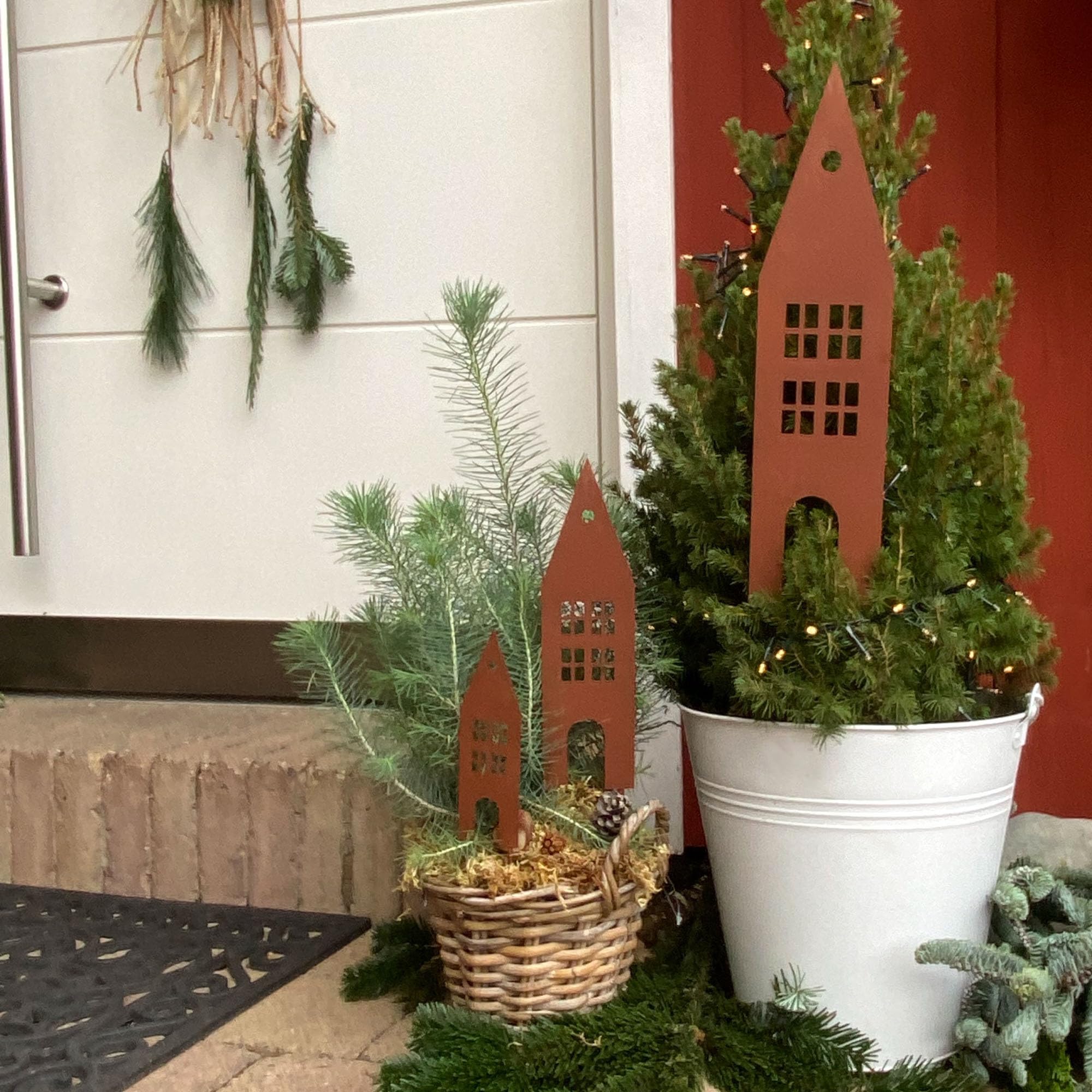 Set 3 Decorazioni Da Giardino Riccio In Metallo Effetto Ruggine - Per Aiuole, Vasi E Terrazzi | Resistente Alle Intemperie - Foto 9