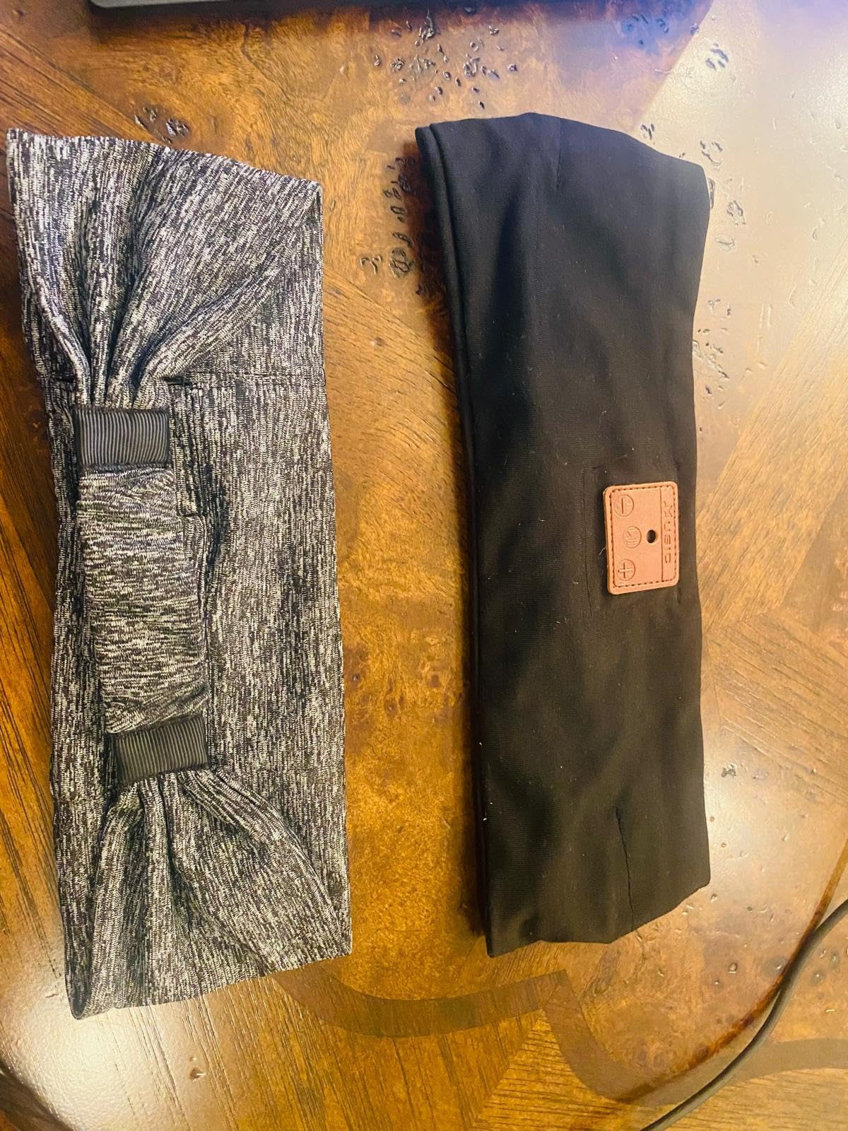 2-Pack Sleeping Headphones, Headband Headphones with Ultra-Thin HD Stereo Speaker, Bluetooth Headband for Sports, Workouts, Insomnia, Yoga, Air Travel, Meditation - Black&Grey