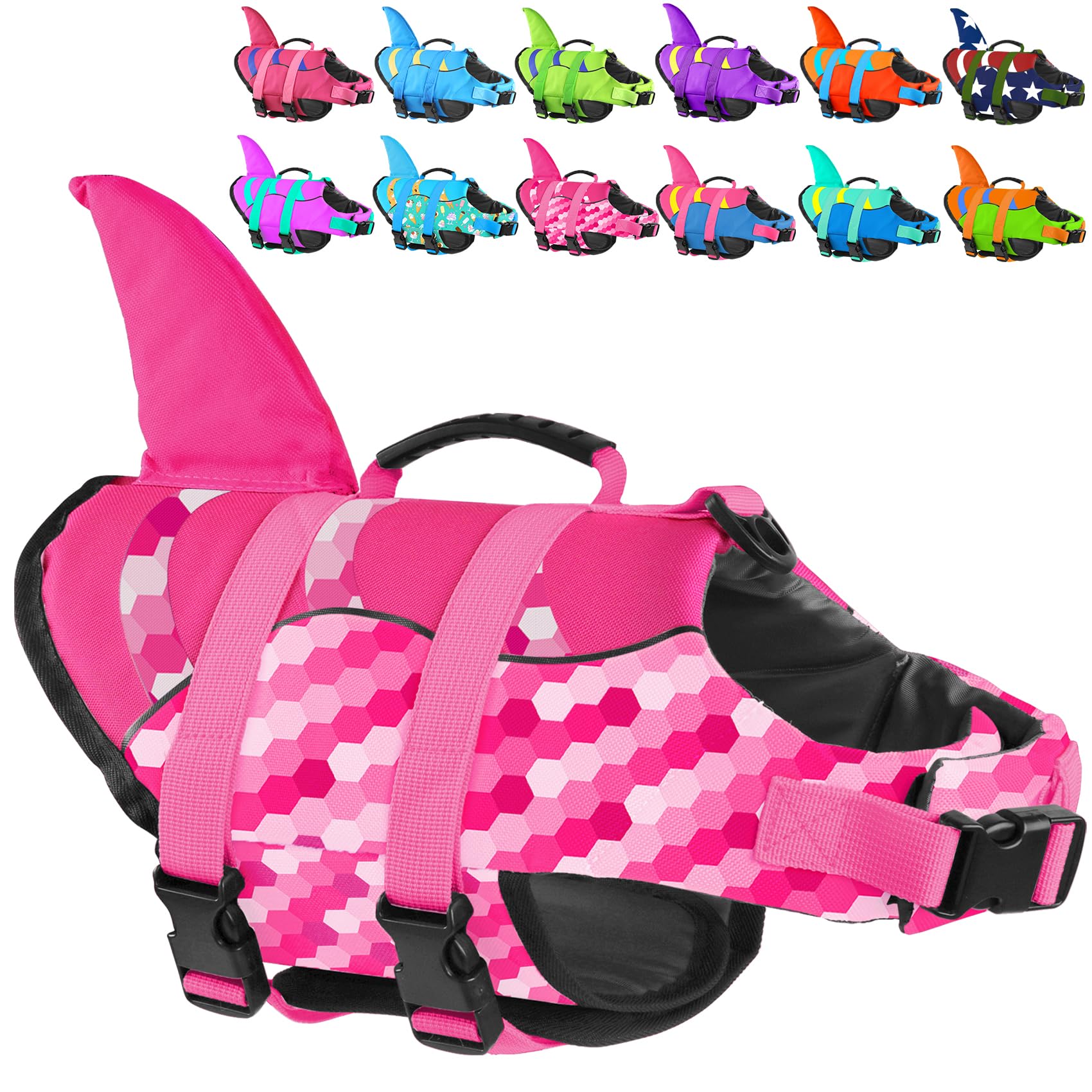 Fragralley Shark Fin Dog Life Jacket,