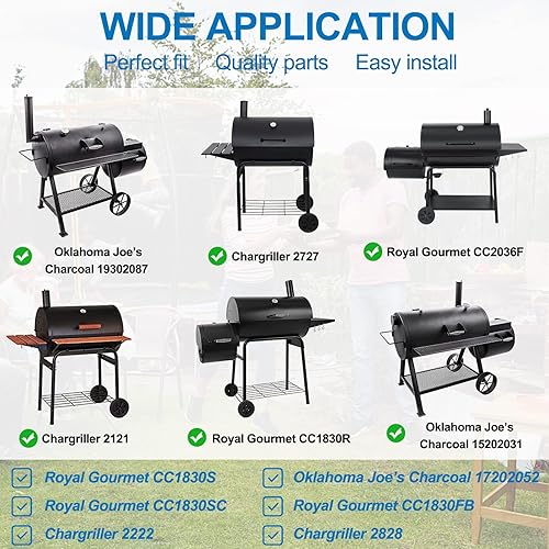 Miniatura 4 de Uniflasy Repuesto de cenicero ajustable de 23.62 a 35.43 pulgadas para Chargriller 5050 1224 5072 5650 1324 2121 2222 2123 E1224, compatible