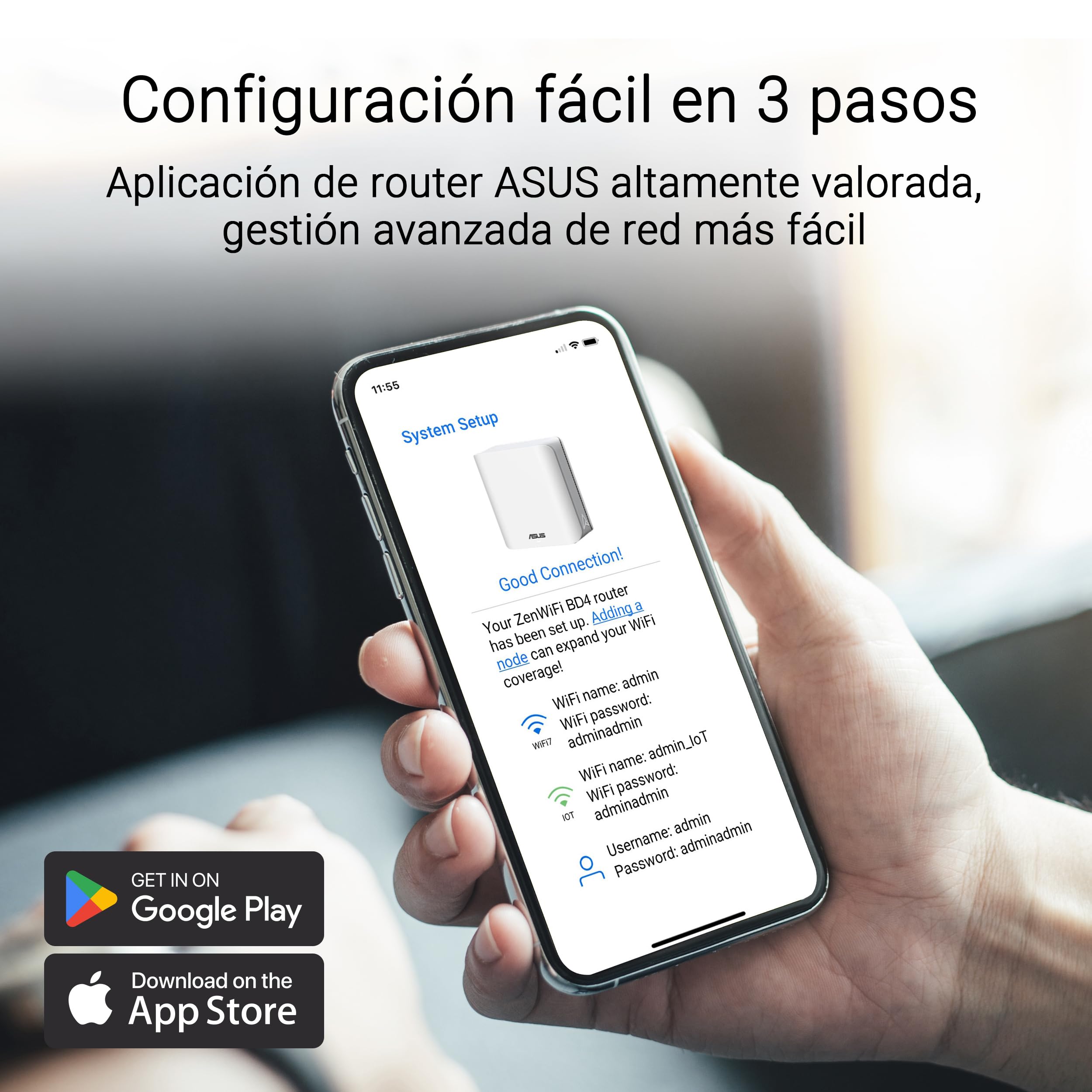 Asus - Pack de 2 Routeurs ASUS ZenWiFi BD4 Blanc | WiFi 6 Mesh