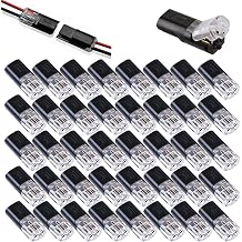 Double-wire Push-in Connector with Locking Buckle,Low Voltage Wire Connectors,No Wire-Stripping Required, Toolless Wire Connectors 40PCS