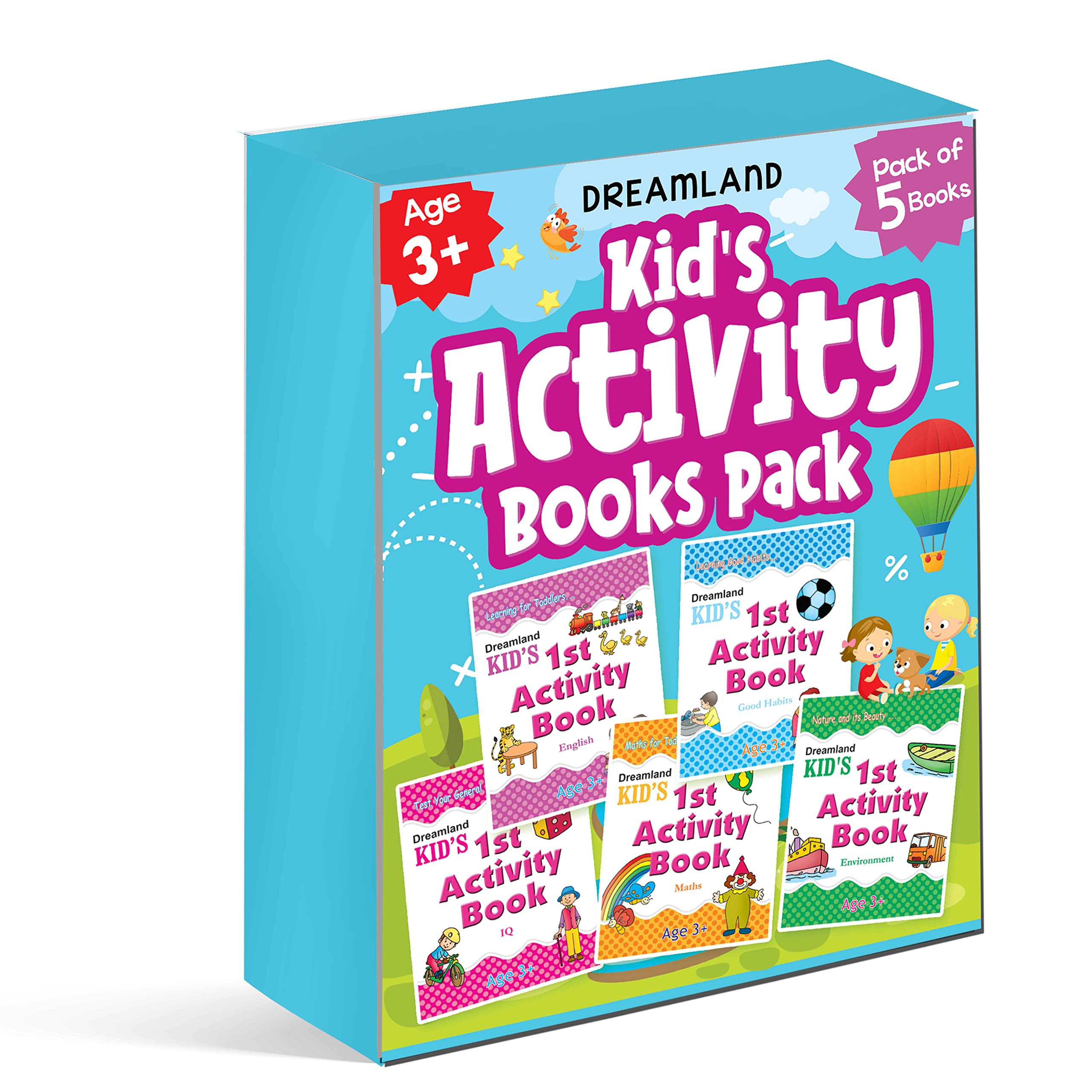 Kid’s 1st Activity Books Pack of 5 for Children Age 3+ | Early Learning Activity Set Covering English, Maths, Environment, Good Habits & IQ | Colourful, Engaging Activities to Boost Creativity, Skills & Knowledge