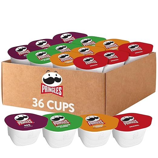 Pringles Potato Crisps Chips, Snack Stacks, Lunch Snacks, Variety Pack (36 Cups)