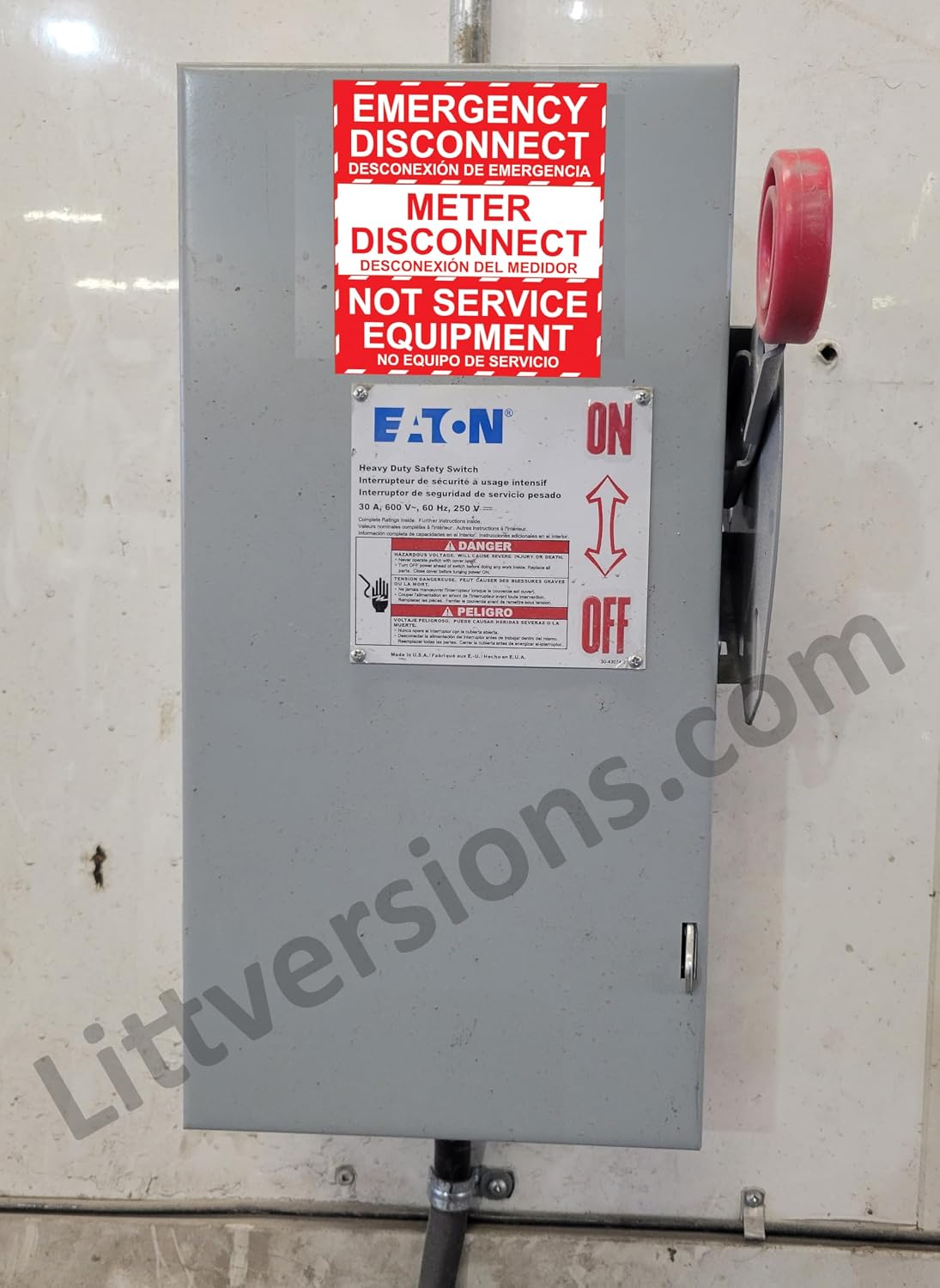 16 Pack 3.5"x 1.25" NEC Compliant Emergency Service Meter Disconnect NOT Service Equipment Generator Bilingual Laminated Label Sticker Electrical Panel 44-944-945 (Bilingual/Spanish)