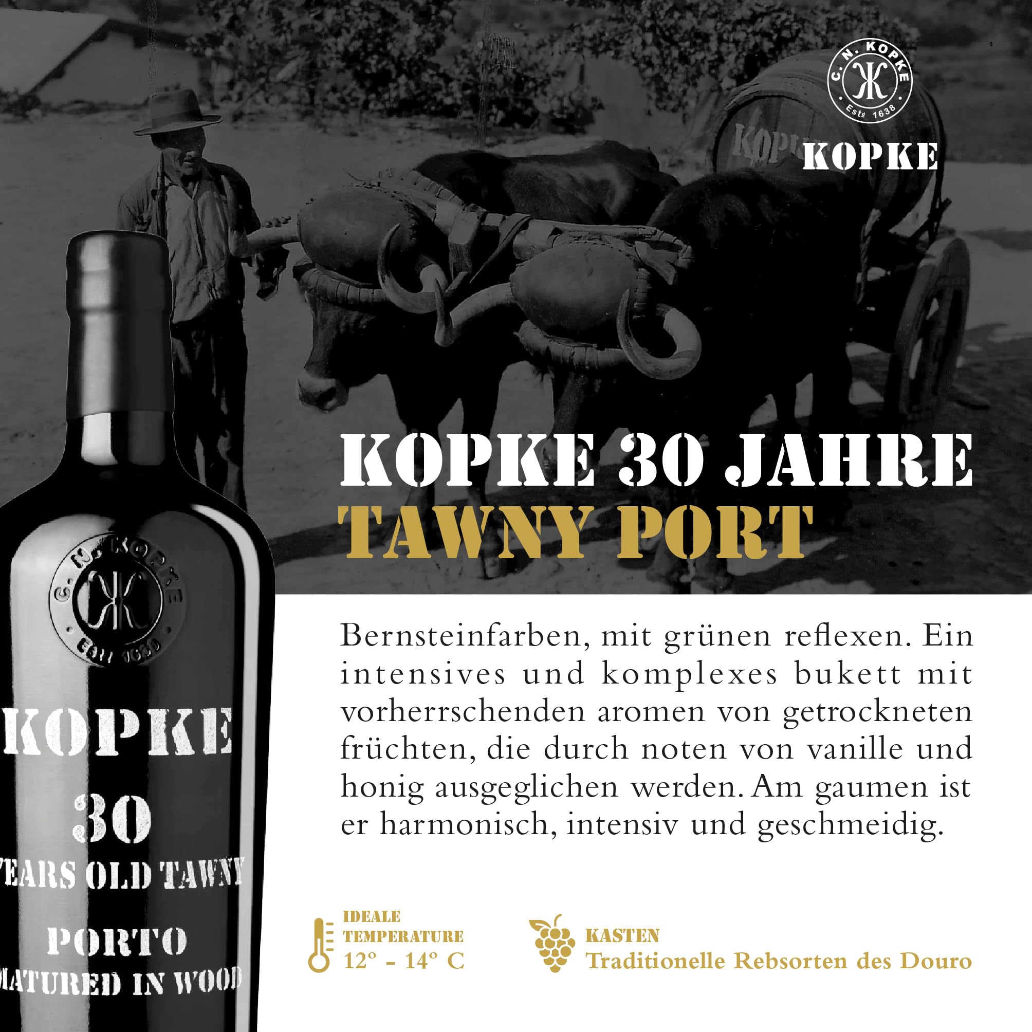 Kopke 30 Years Old TAWNY Porto 20% Vol. 0,75l in Holzkiste