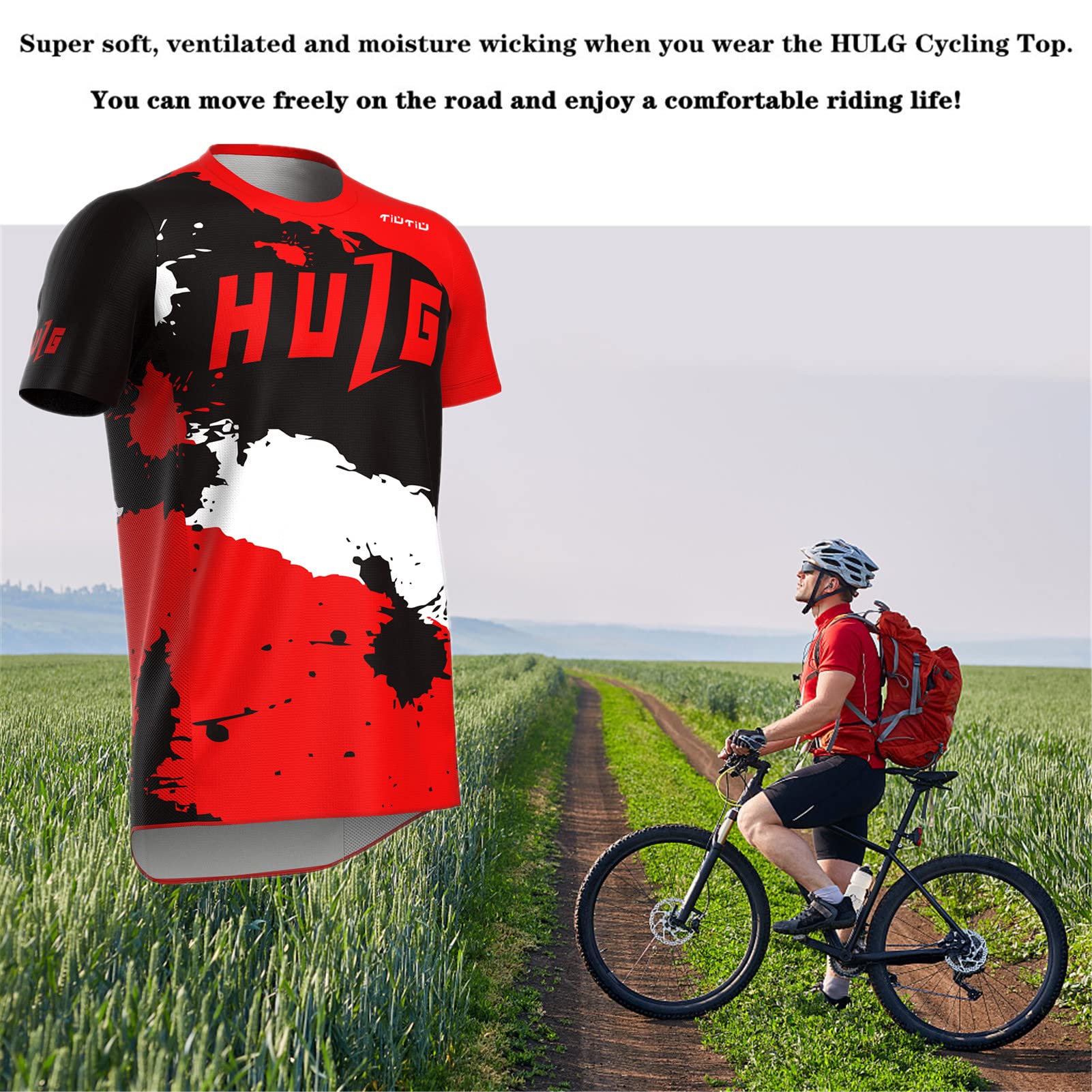 Maglia MTB Da Uomo Manica Corta, Maglia Da Discesa, Abbigliamento Da Bici Da Uomo Abbigliamento Da Ciclismo/motocross Maglia Da Mountain Bike MTB BMX