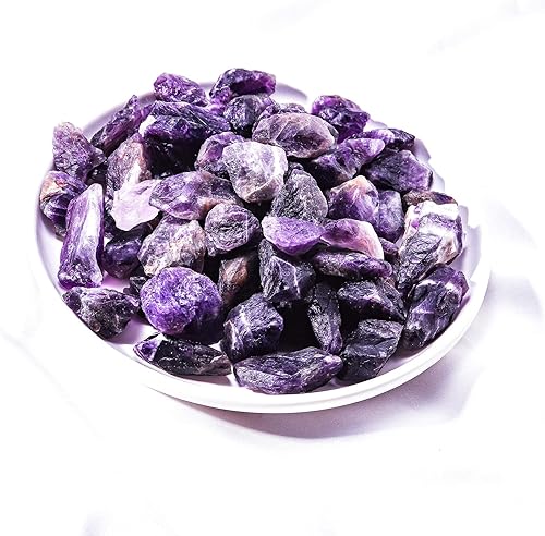 Miniatura 5 de Apengshi Piedra curativa de amatista, piedra en bruto, 0.97 libras (15.52 oz), cristal natural, piedra de chakra, meditación Reiki, colección